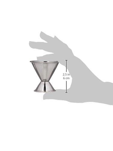 American Metalcraft J212 Jigger - Premium Stainless Steel Cocktail Measuring Cup for Bartenders - Perfect for Mixing Martinis, Margaritas & Craft Cocktails at Home Bars or Professional Use