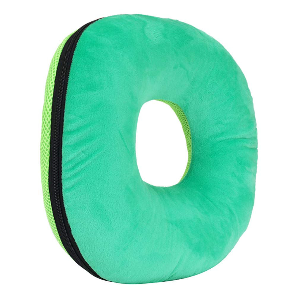 Milisten Donut Seat Cushion for Hemorrhoid & Tailbone Pain Relief - Coccyx Pillow for Bed Sores, Prostate Comfort & Post-Surgery Support (Medium, Green) - Perfect for Office Chairs, Car Seats & Wheelchairs