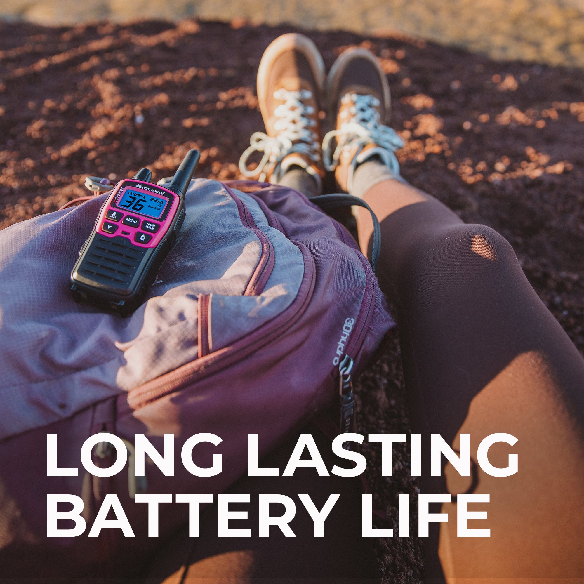 T71 X TALKER® FRS Walkie Talkie 2 Pack - Long Range Two Way Radios for Adults & Kids (Pink) - Perfect for Camping, Hiking, Outdoor Adventures & Family Activities