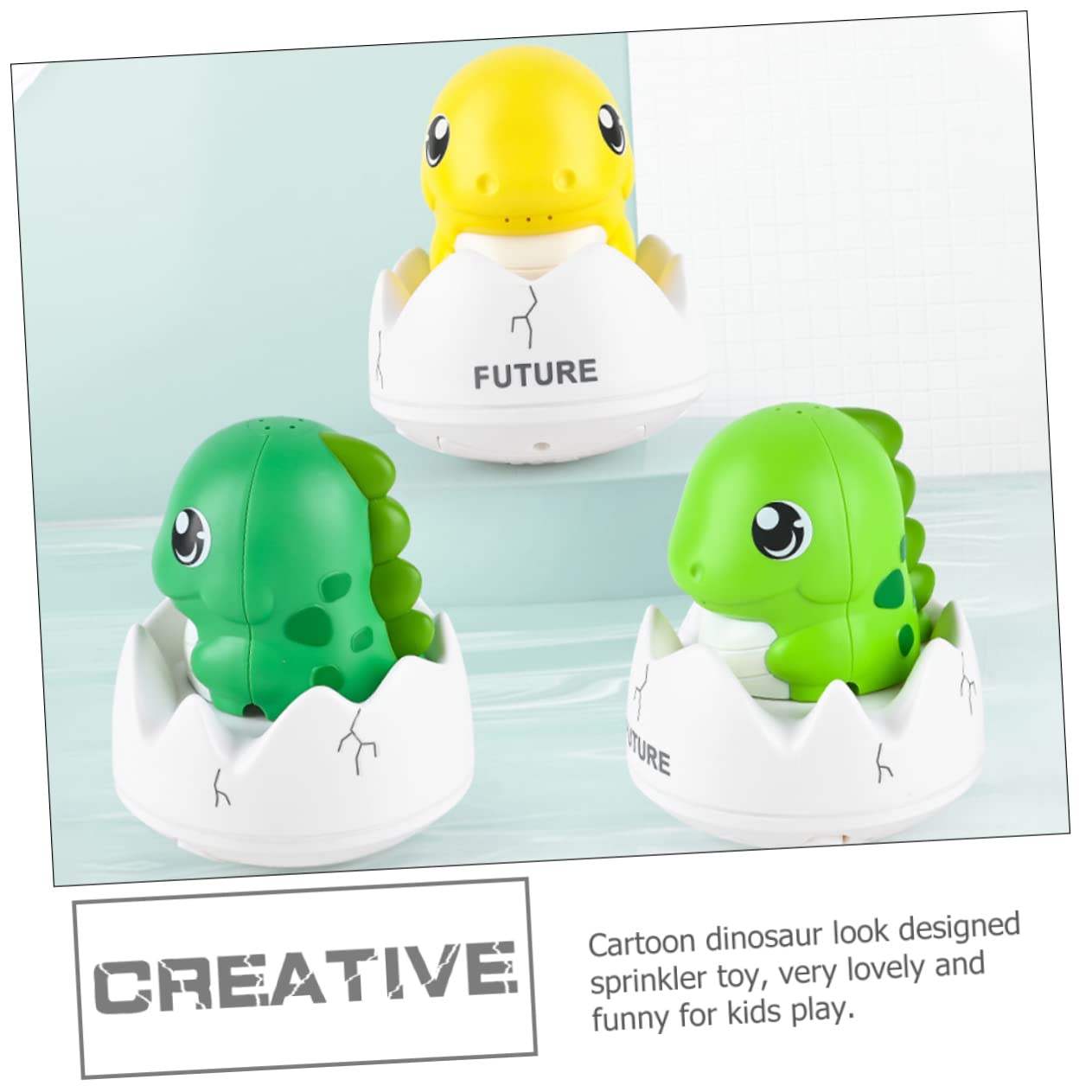VICASKY 5pcs Dinosaur Bath Toys for Kids - Waterproof Floating Tub Toys with 1200mAh Battery - Fun Bathtime & Pool Playtime for Toddlers & Children