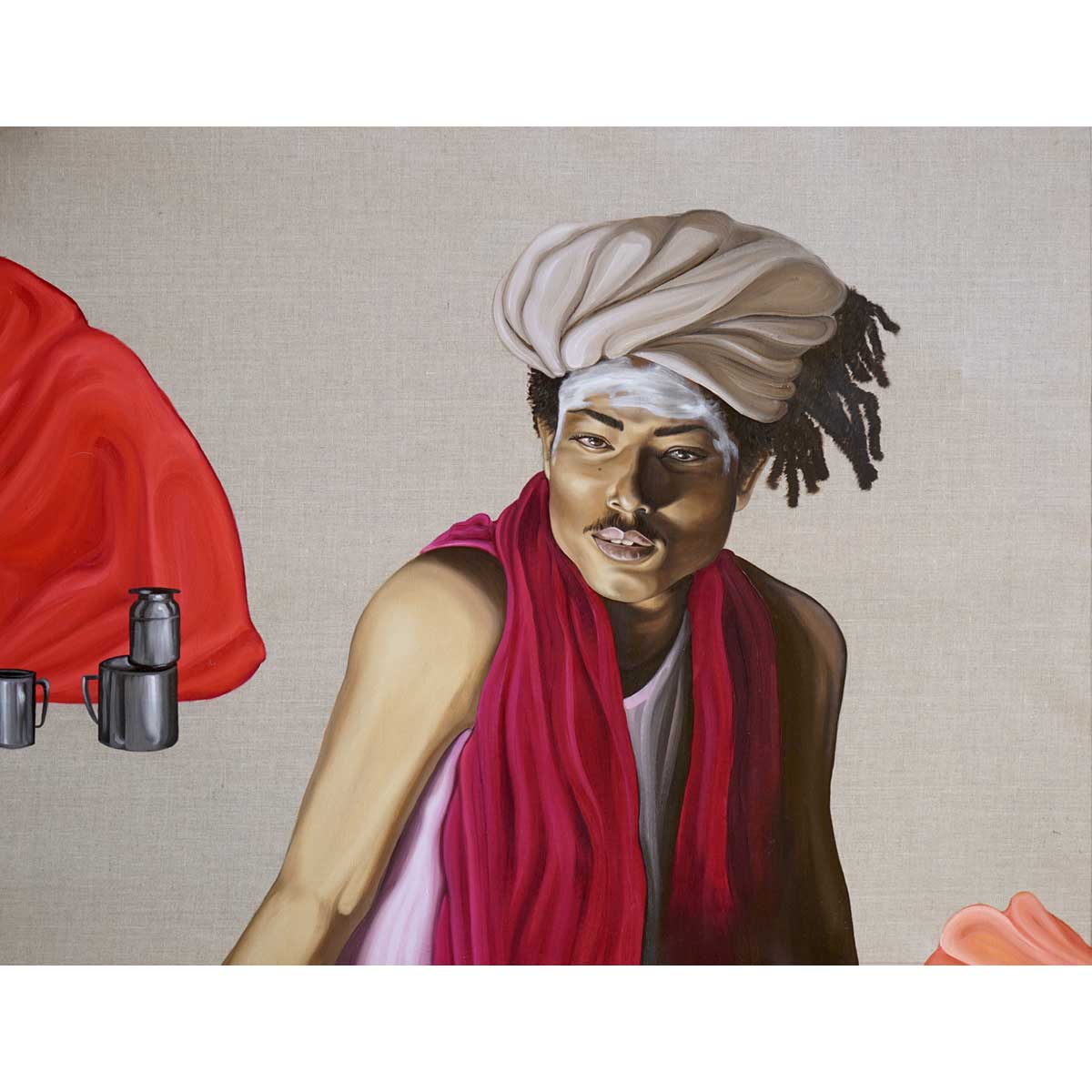 Premium Baba's Oil Linen Painting - Handmade Artwork for Home & Office Decor - Perfect for Living Room, Bedroom, or Gift Giving