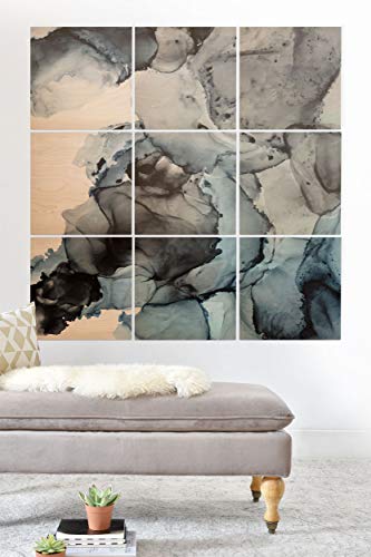 Dark Payne's Grey Flowing Abstract Painting