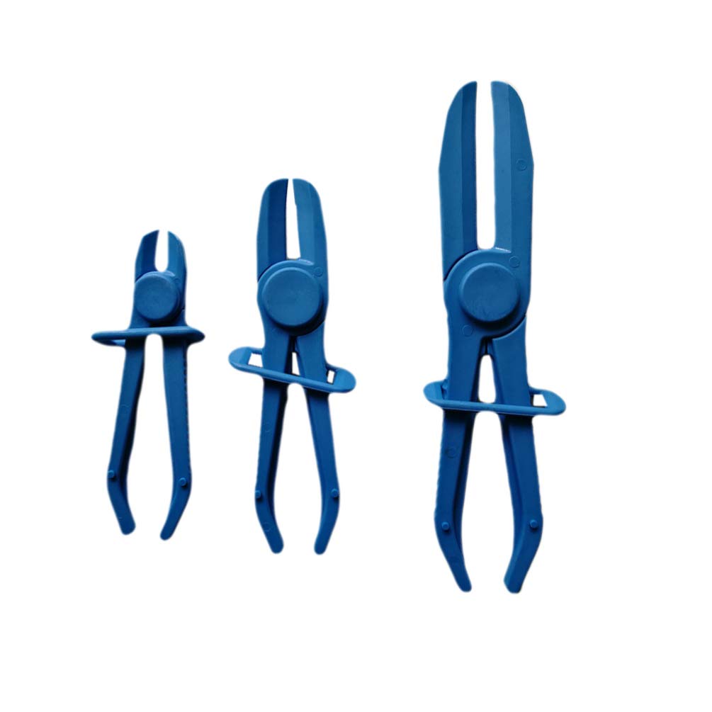 Hemobllo 3-Piece Flexible Hose Clamp Pliers Set - Water Line Hose Clamp Tool Kit with Hands-Free Operation for Automotive, Plumbing & Home Repair (Car, RV, Boat, Appliance Maintenance)