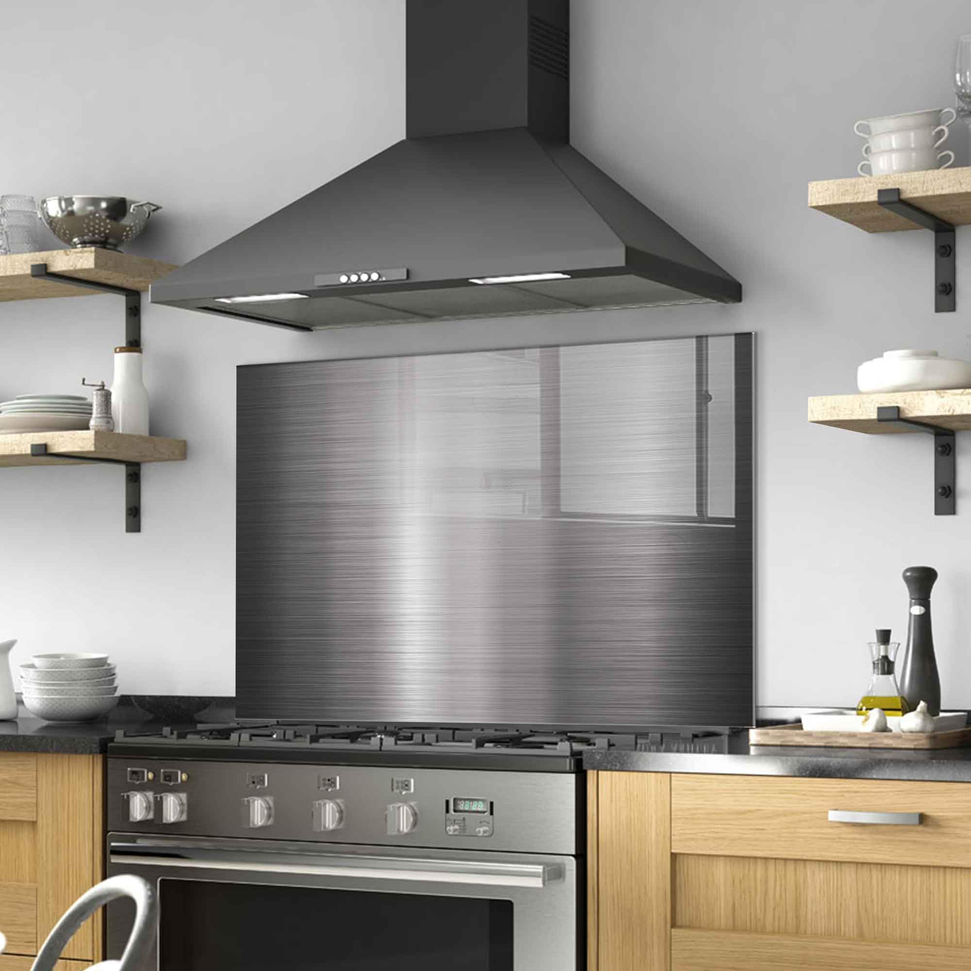Tempered Glass Kitchen Backsplash - Stove Splashback & Cutting Board for Home Decor (30x14