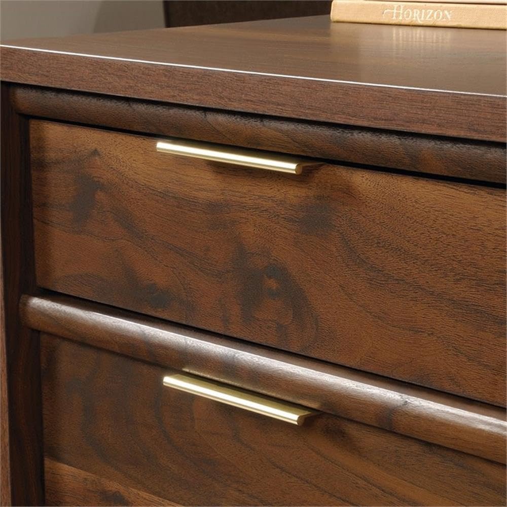 Pemberly Row Transitional Engineered Wood Computer Desk in Grand Walnut - Home Office Desk for Work & Study, Modern Writing Desk for Small Spaces