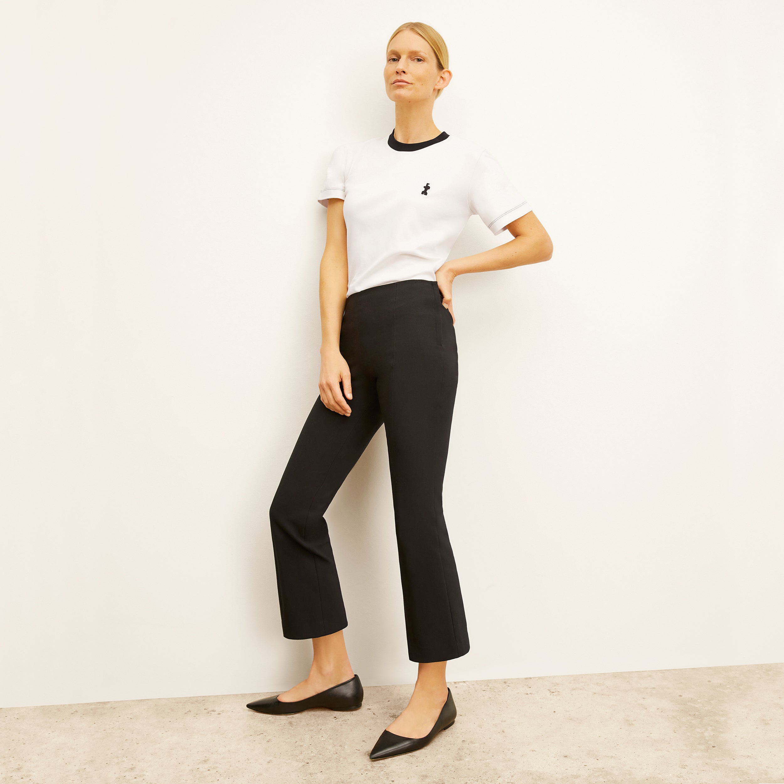 Kick Flare Foster Pant - Eco PowerStretch Women's Yoga Pants in Black for Workouts & Lounge Wear