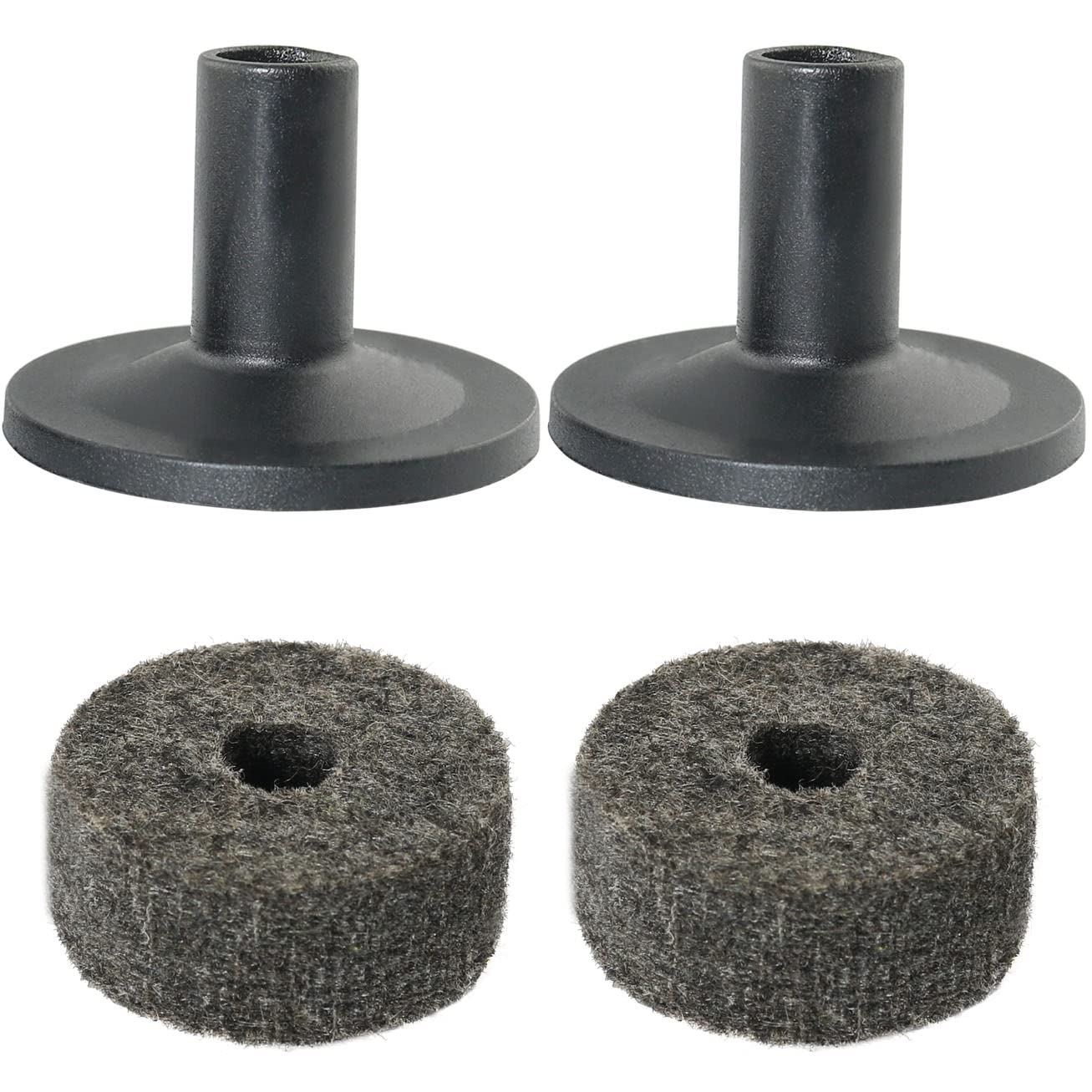 MEETOOT 10-Piece Drum Cymbal Stand Felt Washer Set - Gray Cymbal Sleeves & Stand Accessories for Drum Kits | Perfect for Live Performances, Studio Recording & Drum Maintenance
