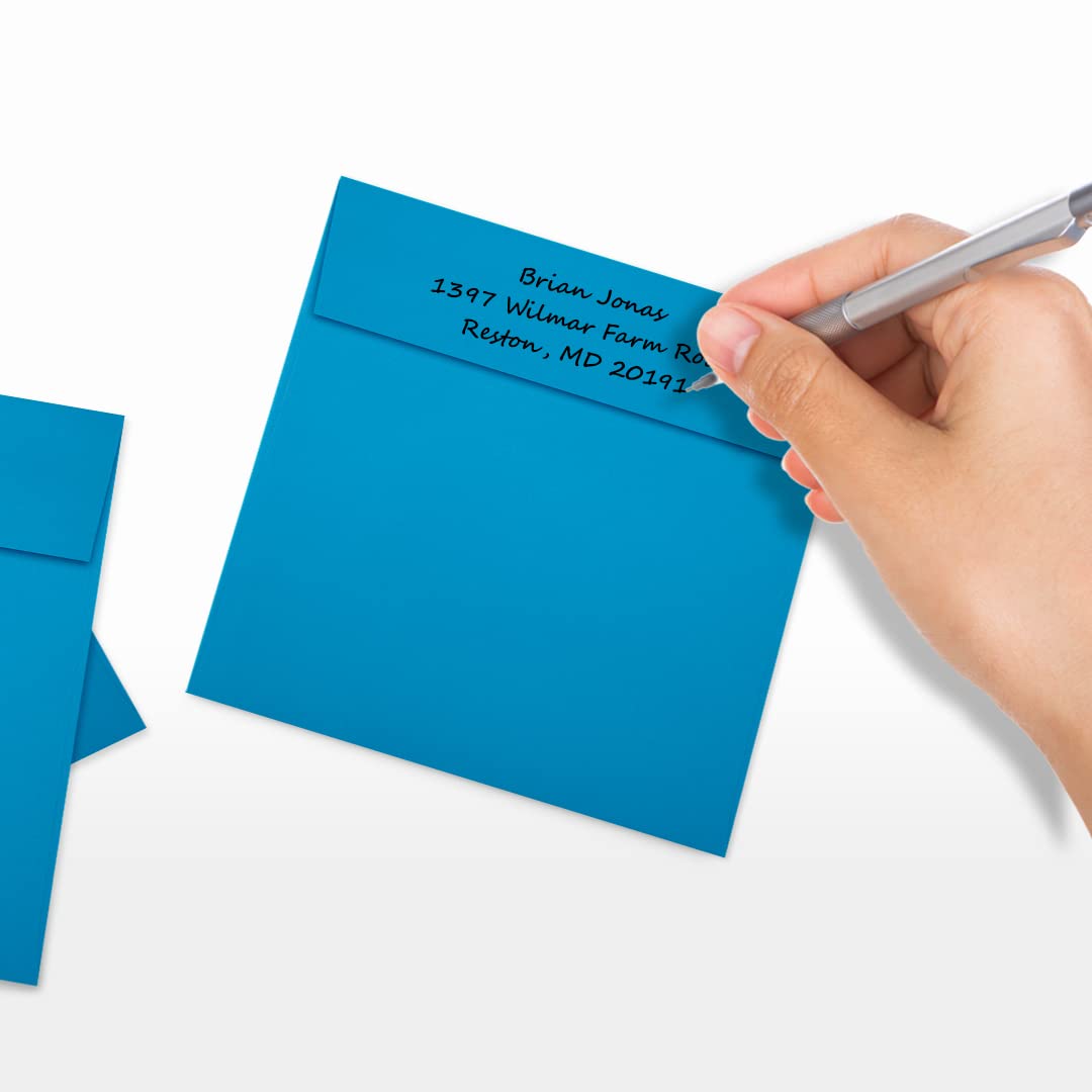 Premium Square Invitation Envelopes 5x5 Inches - Self-Sealing Peel & Press Design - 80lb Text Weight - Pool Blue - 1000 Pack - Perfect for Wedding Invitations, Greeting Cards, Party Favors and Business Correspondence