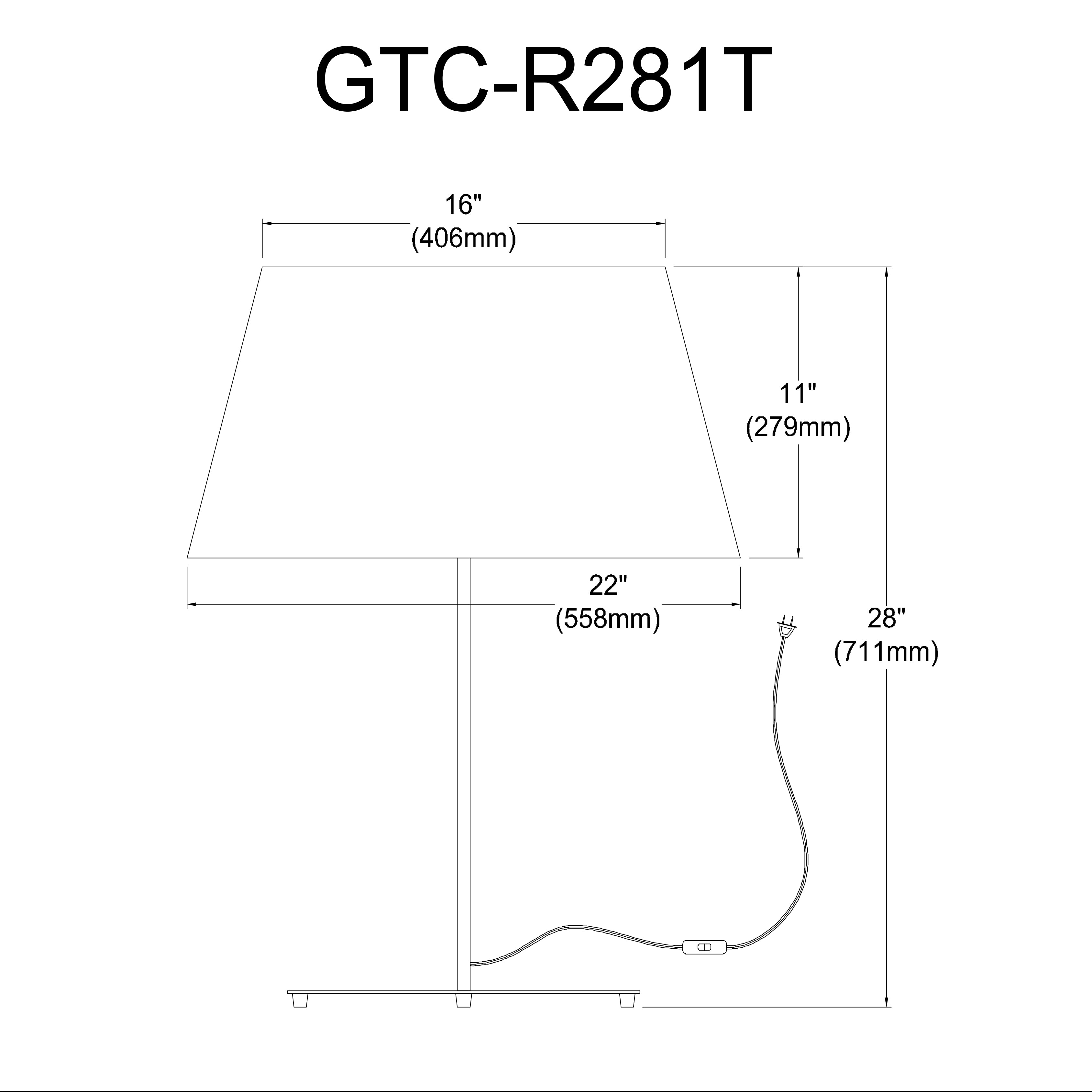 Gretchen Table Lamp - Modern LED Bedside Lamp with Adjustable Brightness for Living Room, Bedroom & Office - Warm White Light for Reading & Relaxation