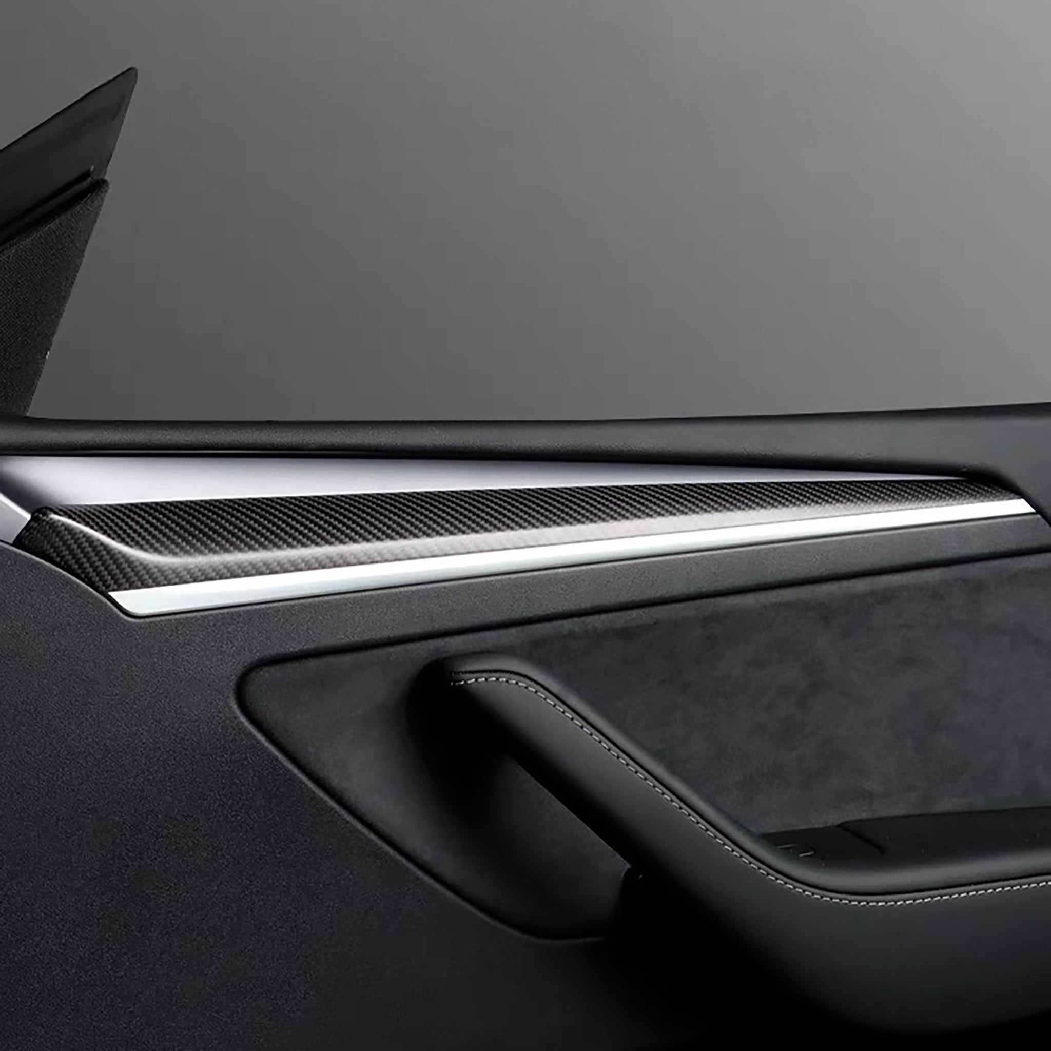 Tesla Model 3 & Y Carbon Fiber Interior Trim Kit - Dashboard & Door Panel Covers (2021-2024) | Premium Car Accessories for Enhanced Style & Protection