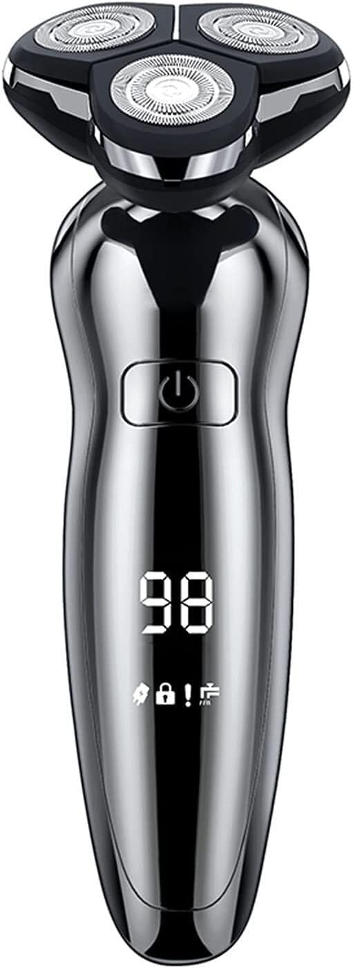 Premium Electric Razor for Men - Waterproof Rotary Shaver for Dry & Wet Use, Cordless USB Rechargeable with Nose Hair Trimmer & Facial Cleansing Brush - Perfect Travel Shaver for Grooming at Home, Gym, or Business Trips