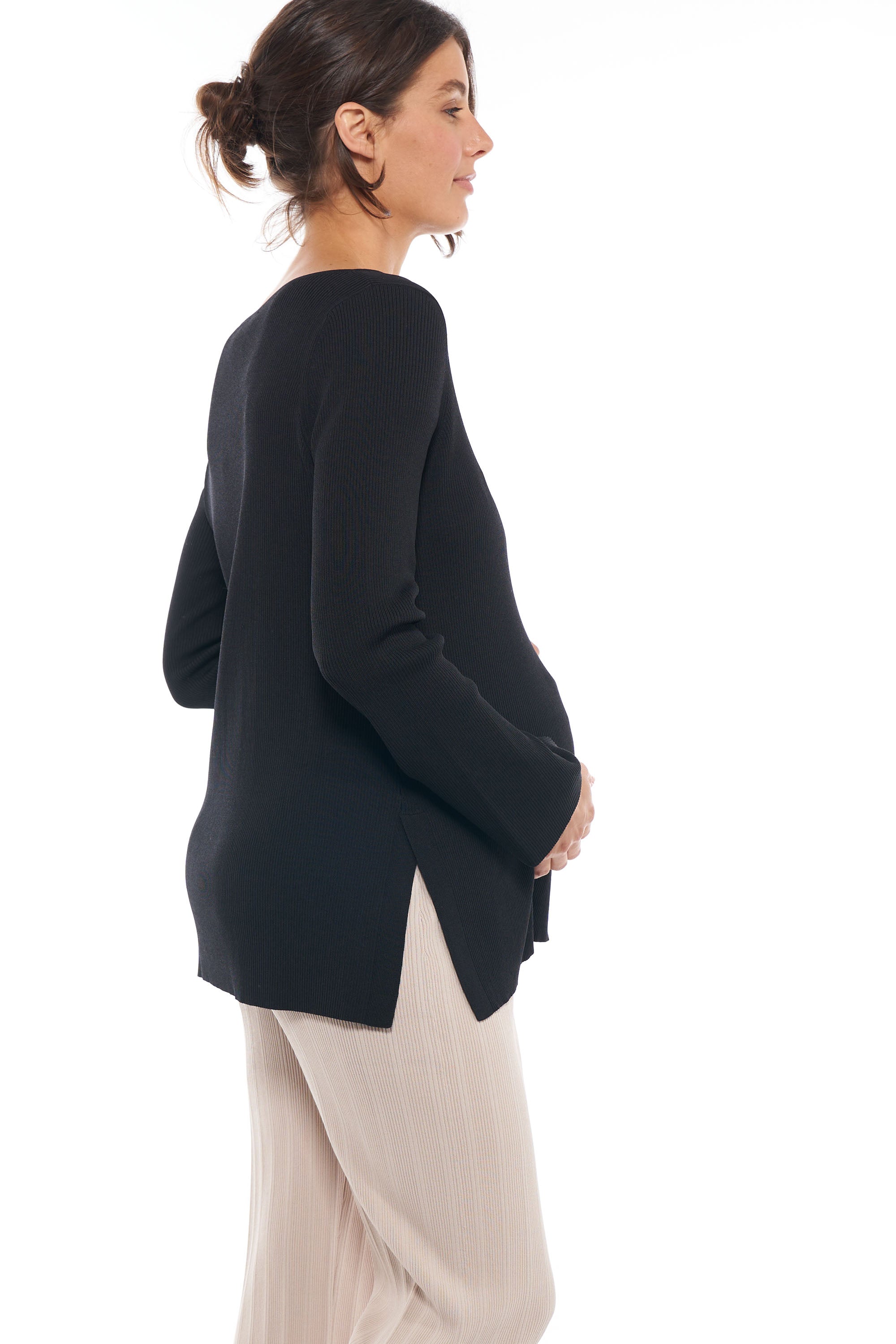 Up And Over Long Sleeve Top for Women - Trendy Casual Shirt for Everyday Wear, Work & Outfits