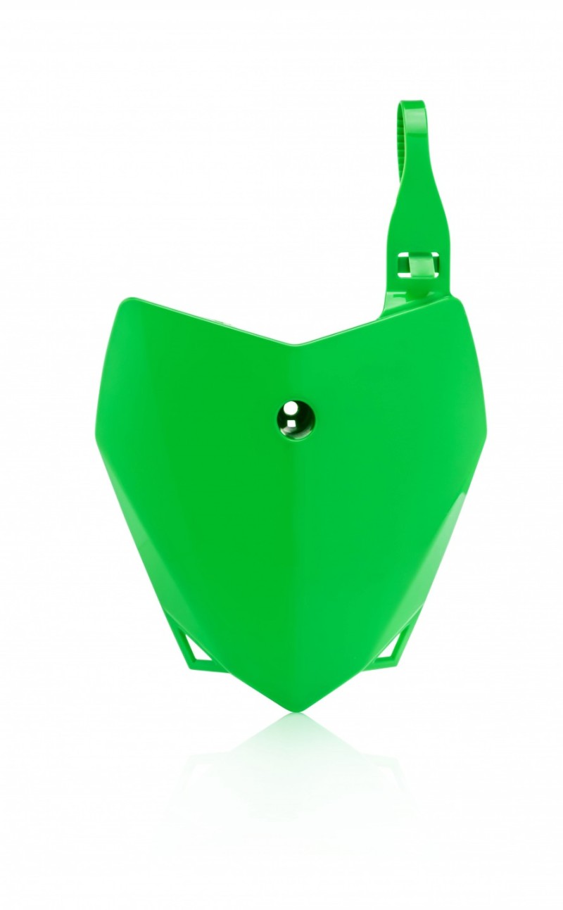 Acerbis 10+ Kawasaki KLX110/110L Front Number Plate - Durable Green Motocross Bike Accessory for Off-Road Racing & Trail Riding