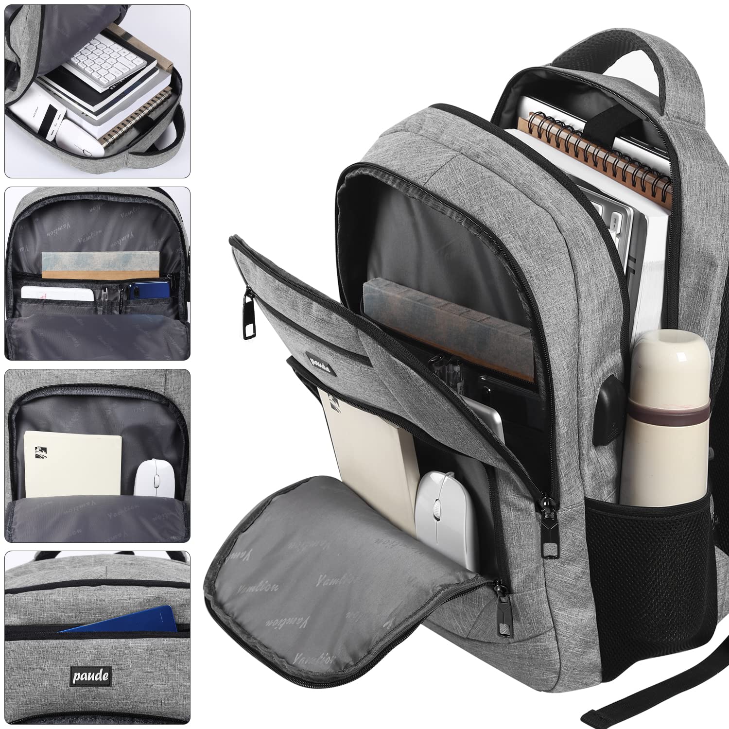 **17.3 Inch Waterproof Laptop Backpack with USB Charging Port - Durable School & Travel Backpack for Teen Boys & College Students - Perfect for School, Work, Commuting & Outdoor Adventures**