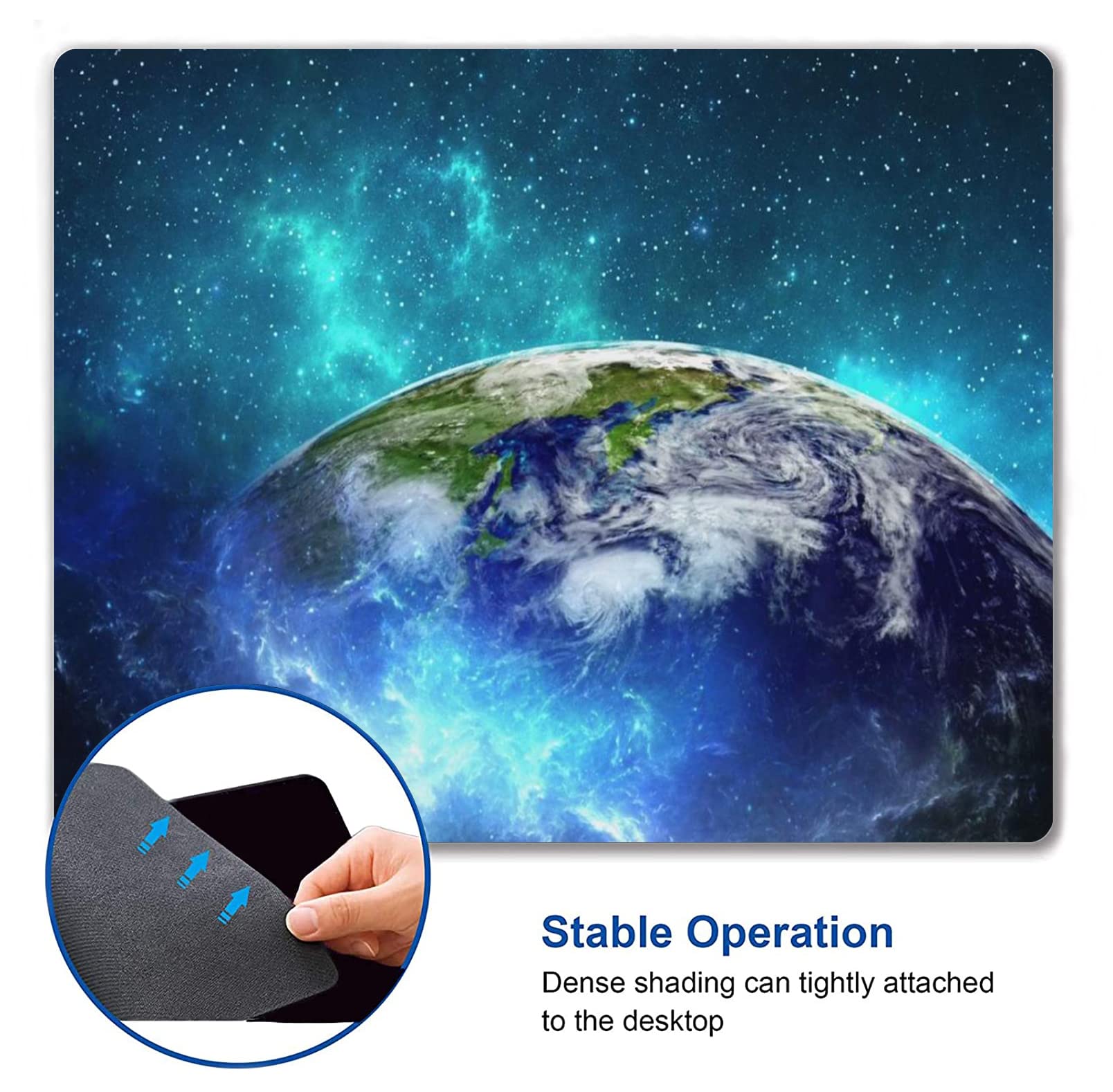 Custom Square Gaming Mouse Pad - Non-Slip Rubber Base for PC & Office Use - Starry Sky Design Computer Mousepad for Gamers & Workstations - Perfect for Gaming, Office Work & Home Desks