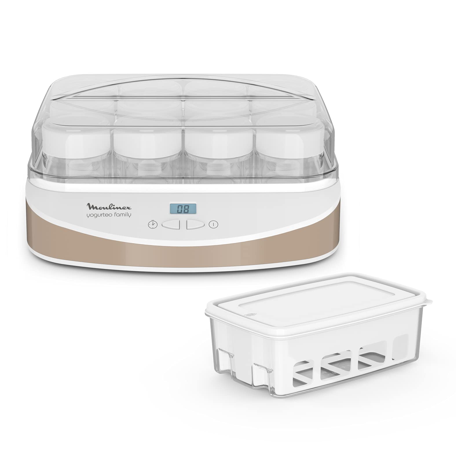 12-Cup 200ml Yogurt Maker with 21W Power - YG233A10 | Perfect for Homemade Yogurt, Probiotic Drinks & Healthy Snacks at Home