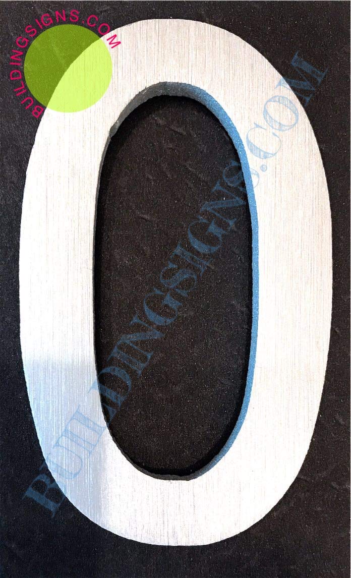 2.75 Inch Aluminum Letter O Sign - Brush Silver Finish, Double Sided Tape, Rust Free - Elegant Door Number for Home & Office Decor - Perfect for House Address, Wedding Signs & Wall Art