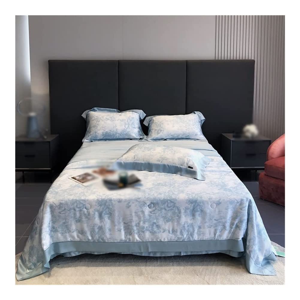 FEXMOS Tencel Summer Cooling Quilt - Double-Sided Ice Silk Air Conditioner Blanket, Machine Washable, 200x230cm (Queen Size) - Perfect for Hot Sleepers, Bedroom & Guest Room Use