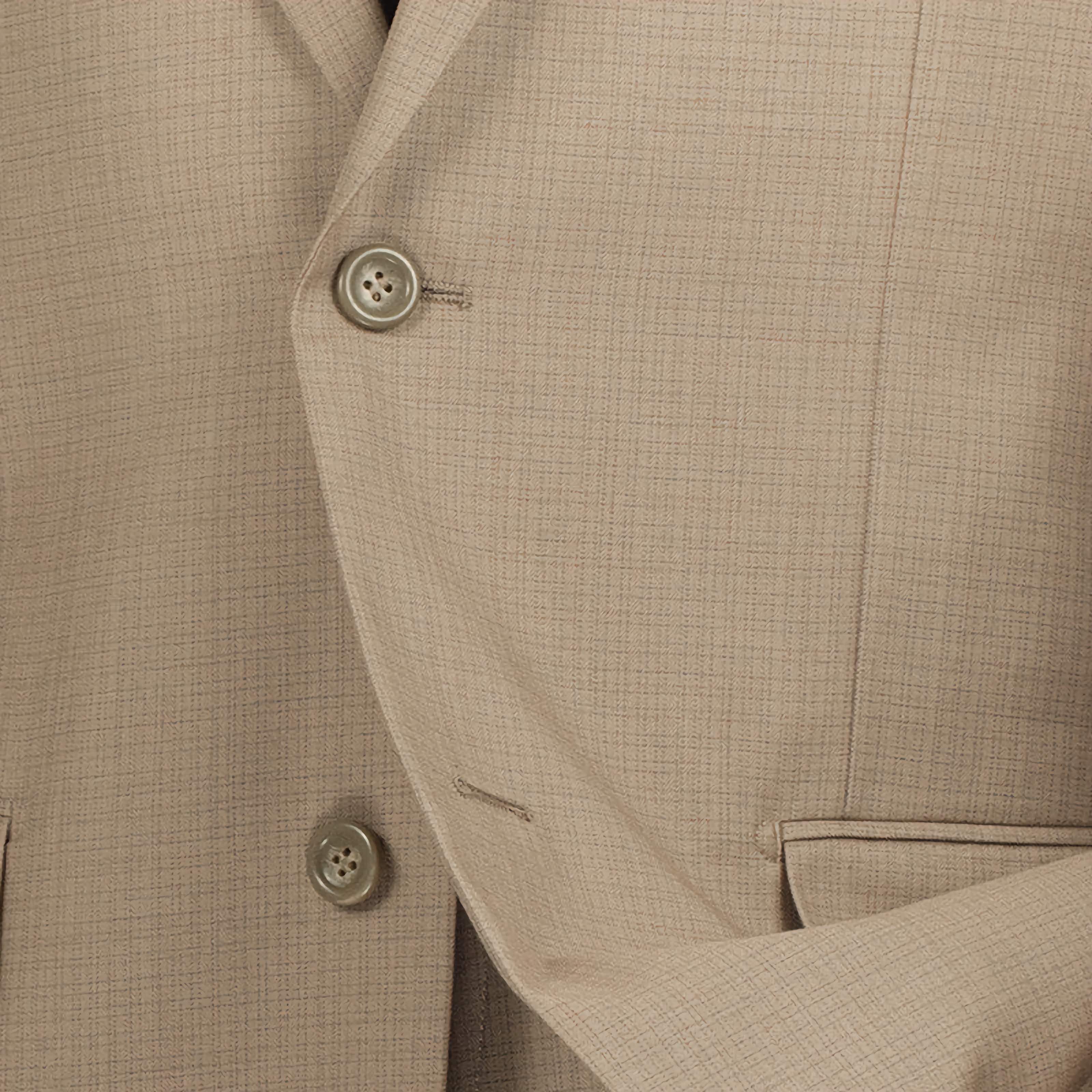 Premium 2-Piece Beige Textured Weave Suit with 2 Buttons | Formal Business Attire for Men | Perfect for Weddings, Office & Special Occasions