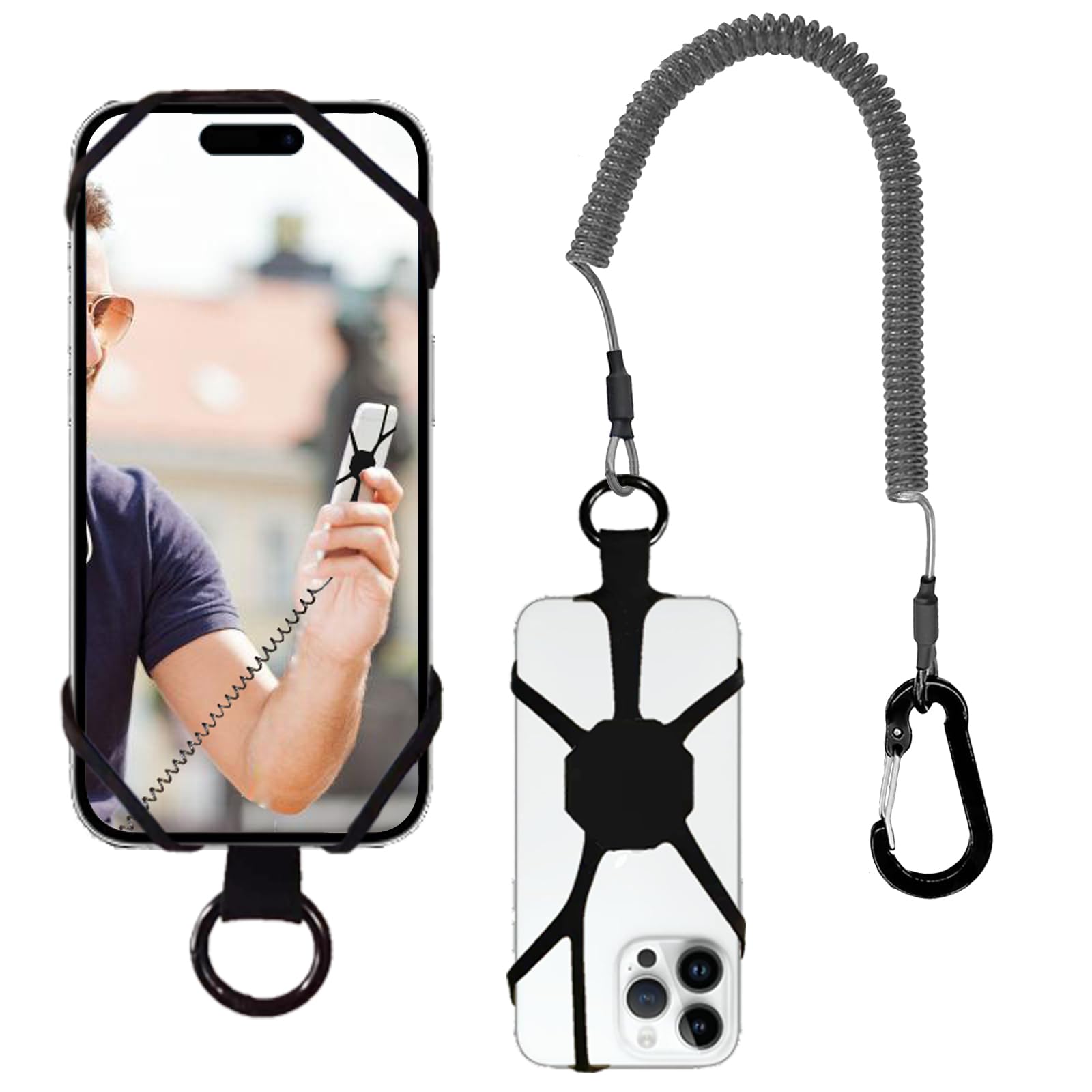 Anti-Theft Phone Lanyard for iPhone & Smartphones - Adjustable Phone Tether Strap with Secure Hook - Perfect for Travel, Work, Gym & Outdoor Activities