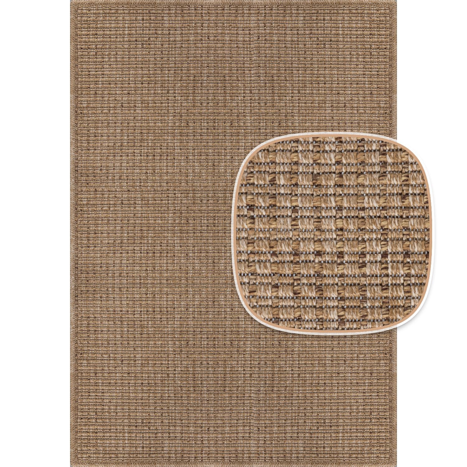 Premium 9x12 Natural Jute Rug - Washable, Durable & Stain-Resistant Indoor/Outdoor Area Rug for Living Room, Dining Room, Patio & Office - Non-Shedding Eco-Friendly Floor Mat for High Traffic Areas (9x12, Natural)