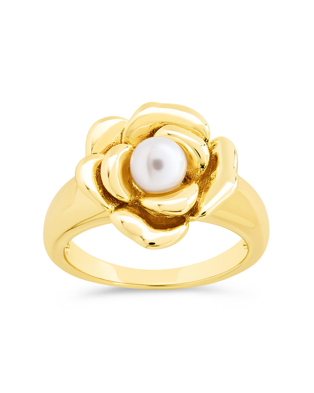 Rosa Pearl Flower Ring for Women - Elegant Floral Jewelry Gift for Wedding, Anniversary & Special Occasions