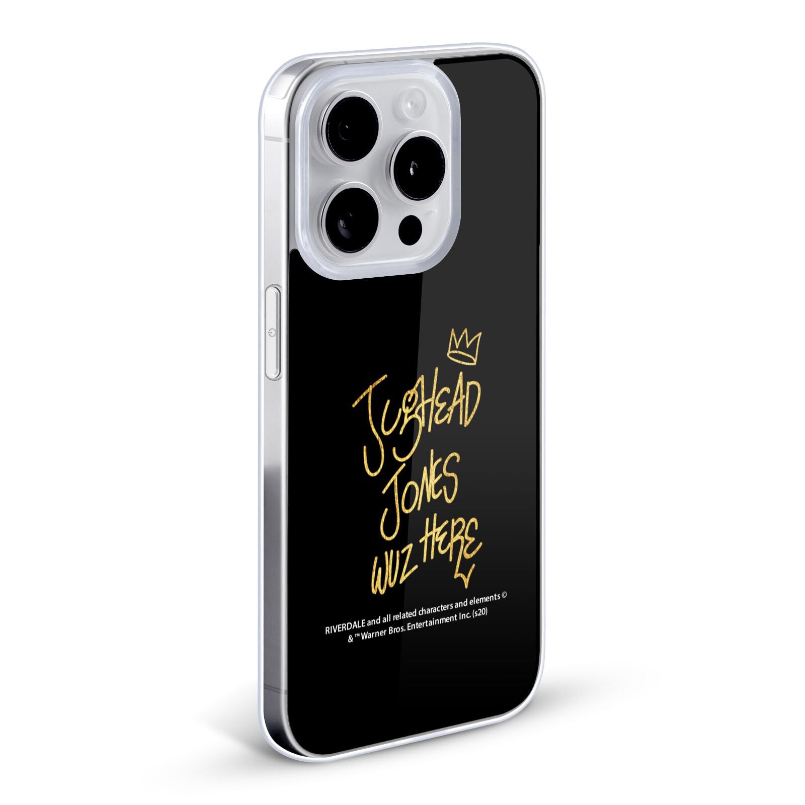 Officially Licensed Riverdale Jughead Jones Soft Gel Phone Case for Apple iPhone X/Xs - Black & Gold Design - Perfect for Fans, Protection & Style