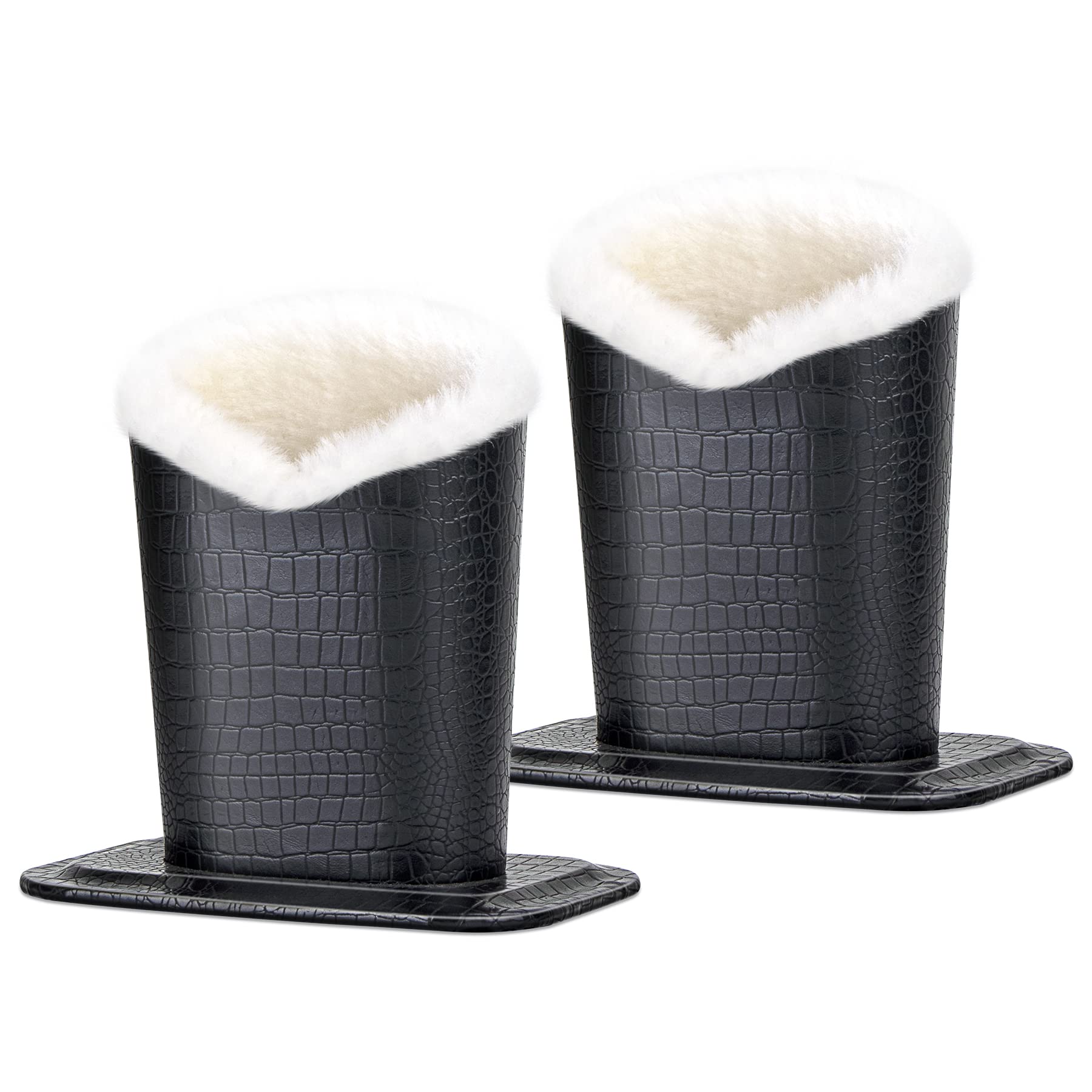 2 Pack Soft Plush Lined Eyeglass Holder Stand - Protective Glasses Case for Desk & Nightstand - Perfect for Home, Office, and Travel Organization