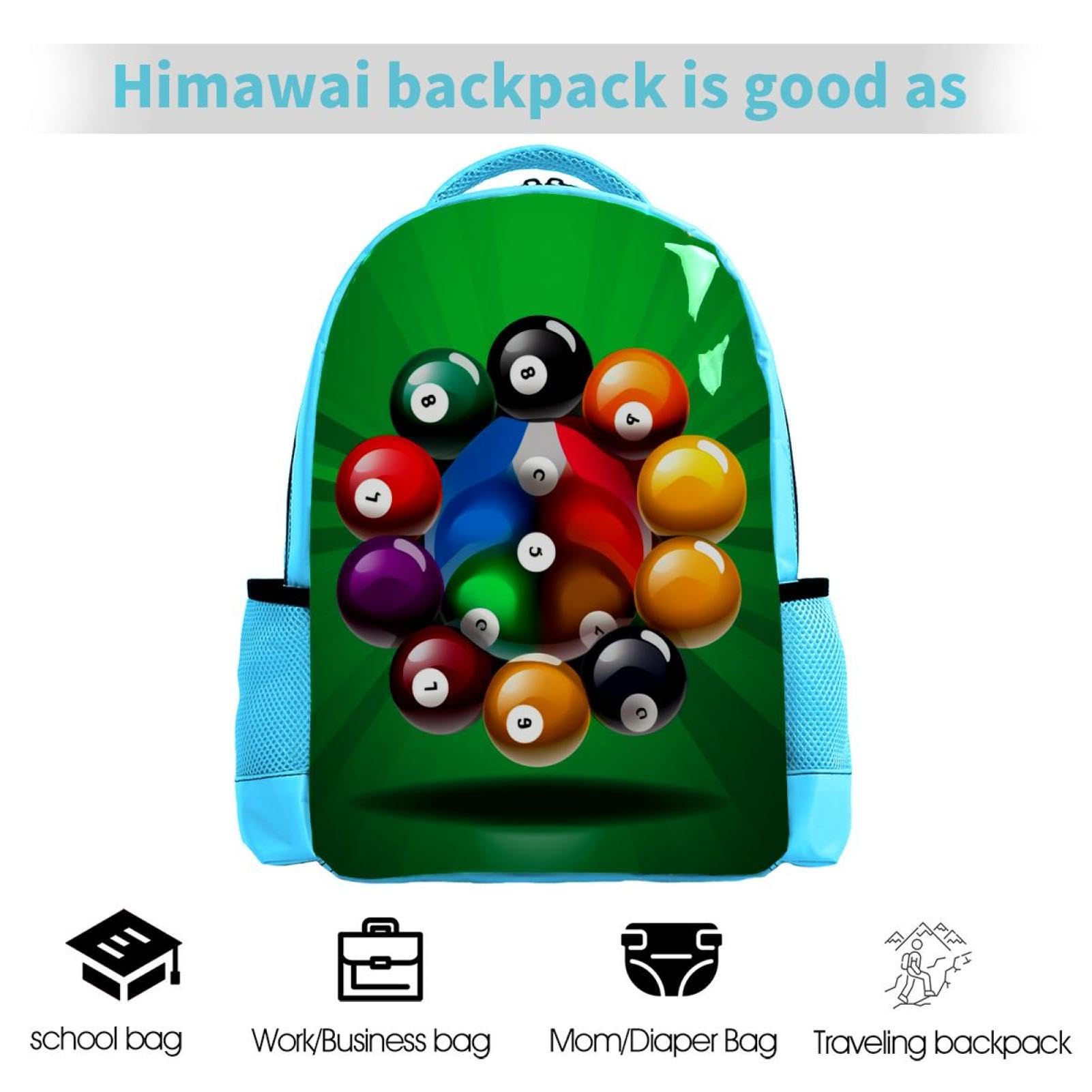 Men's & Women's Travel Backpack - Durable & Stylish Backpack for Work, Gym & Outdoor Adventures | Perfect for Commuting, Hiking & Billiard Enthusiasts