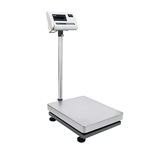 U.S. Solid Digital Bench Scale - 350 lb Capacity Stainless Steel Postal Shipping Scale with 16x20 Platform | Lb/Kg Switchable | 0.02 lb Precision | Perfect for Warehouse, Post Office & E-commerce Packaging