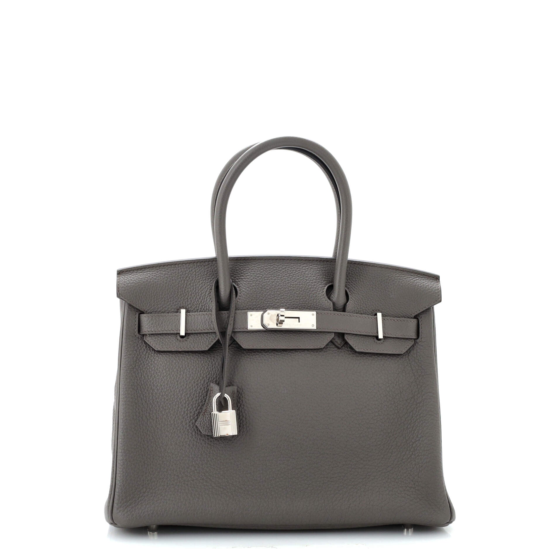 Authentic Hermes Birkin 30cm Grey Togo Leather Handbag with Palladium Hardware - Luxury Designer Tote Bag for Women, Perfect for Work, Travel & Special Occasions