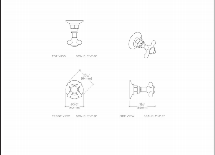 Waterworks Highgate Brass Volume Control Valve Trim - Durable Bathroom & Kitchen Faucet Accessory for Precise Water Flow Control