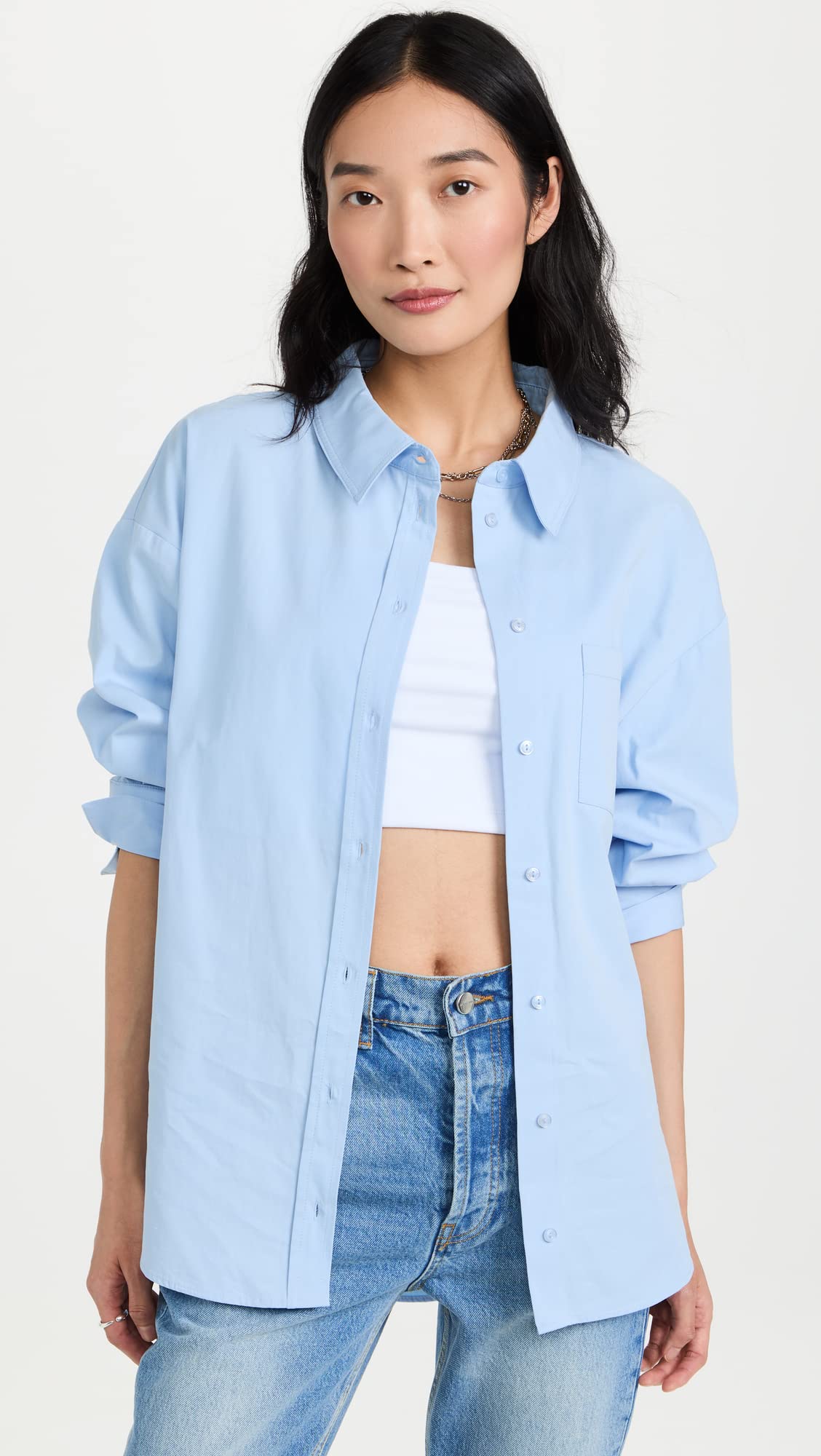 ANINE BING Women's Mika Shirt - Stylish Button Down Blouse for Work & Casual Wear | Perfect for Office, Date Night & Everyday Outfits