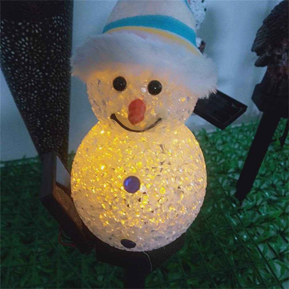 Balacoo Solar Snowman LED Garden Stake - Outdoor Christmas Decoration with Waterproof Solar Light for Lawn, Patio & Yard | Holiday Lighting for Winter Decor