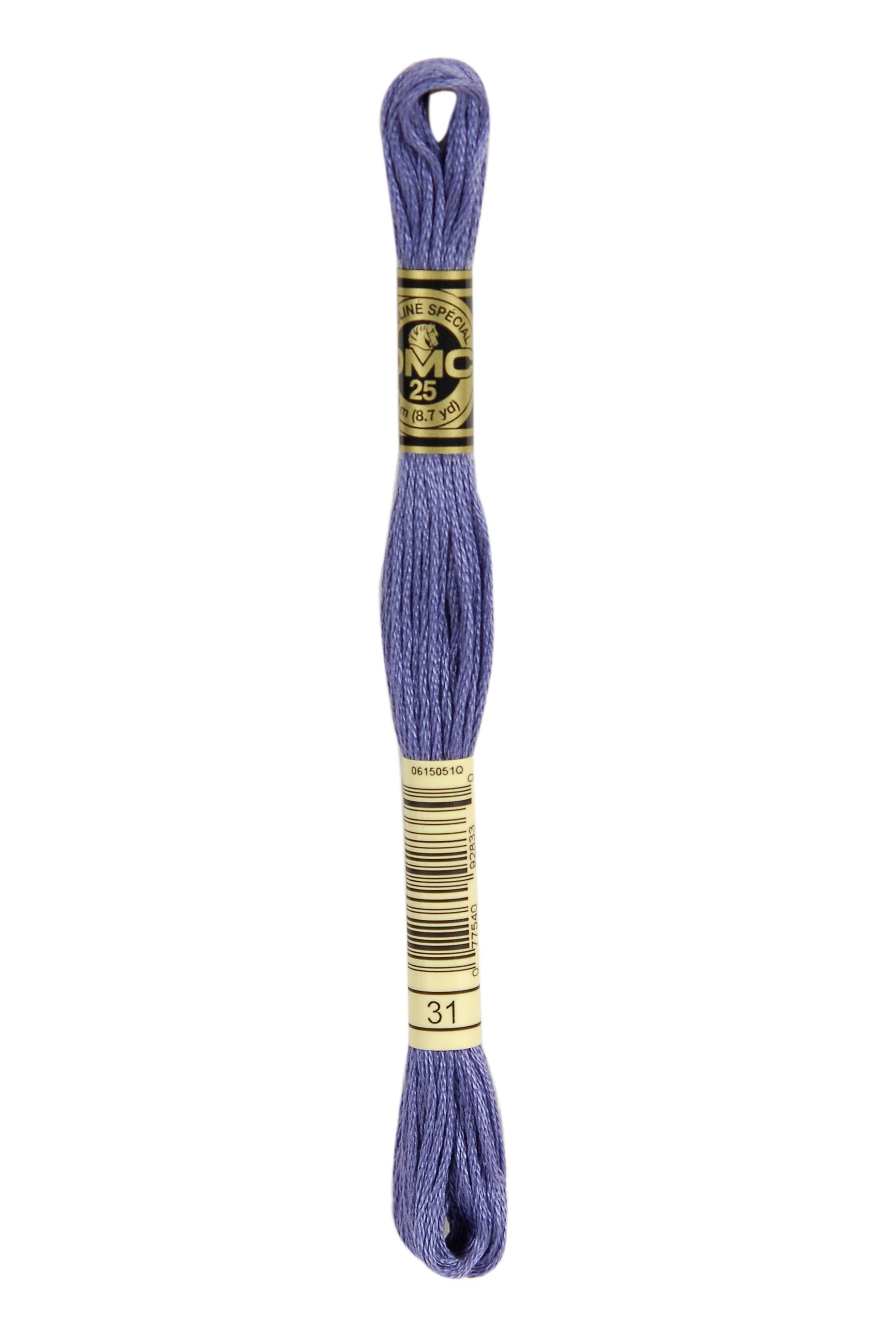 DMC 31 Cotton Embroidery Floss - 6 Stranded Premium Thread for Cross Stitch, Needlework & Hand Embroidery - Perfect for DIY Crafts, Scrapbooking & Home Decor Projects