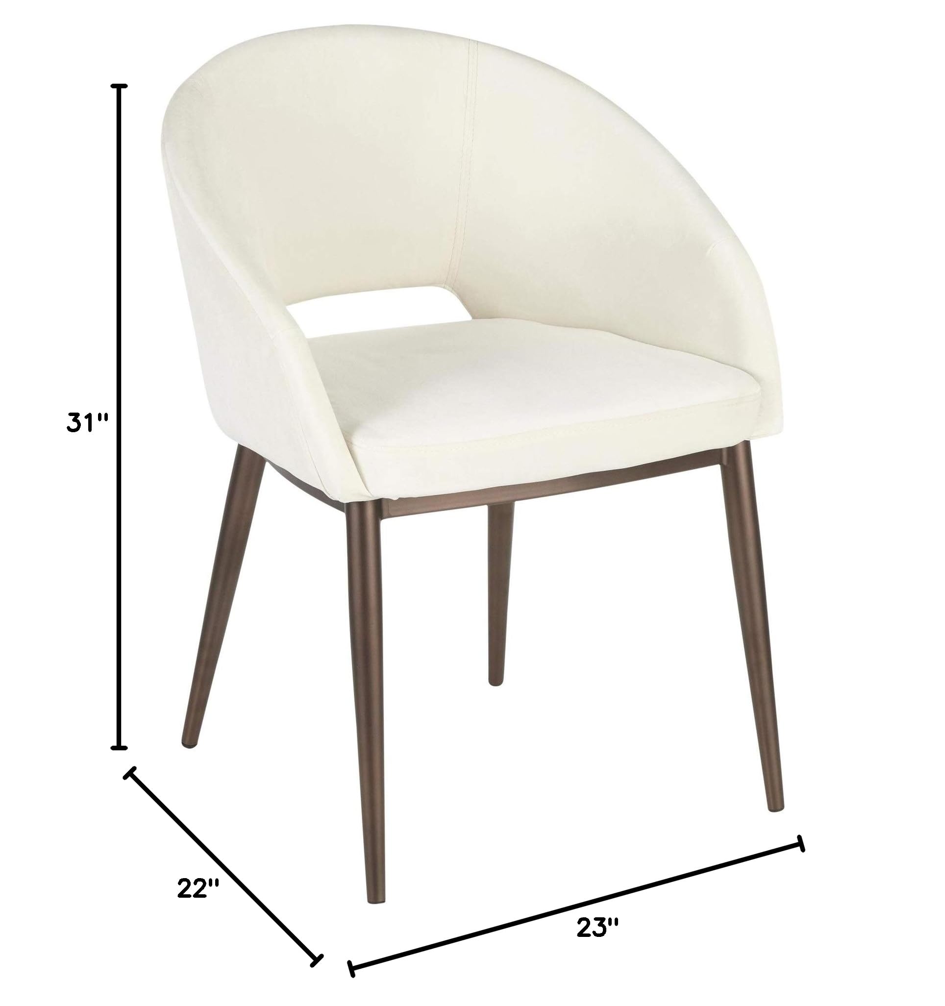 LumiSource Renee Upholstered Dining Chair - Modern Kitchen & Dining Room Chair for Home, Restaurant, Office - Comfortable & Stylish Seating Solution