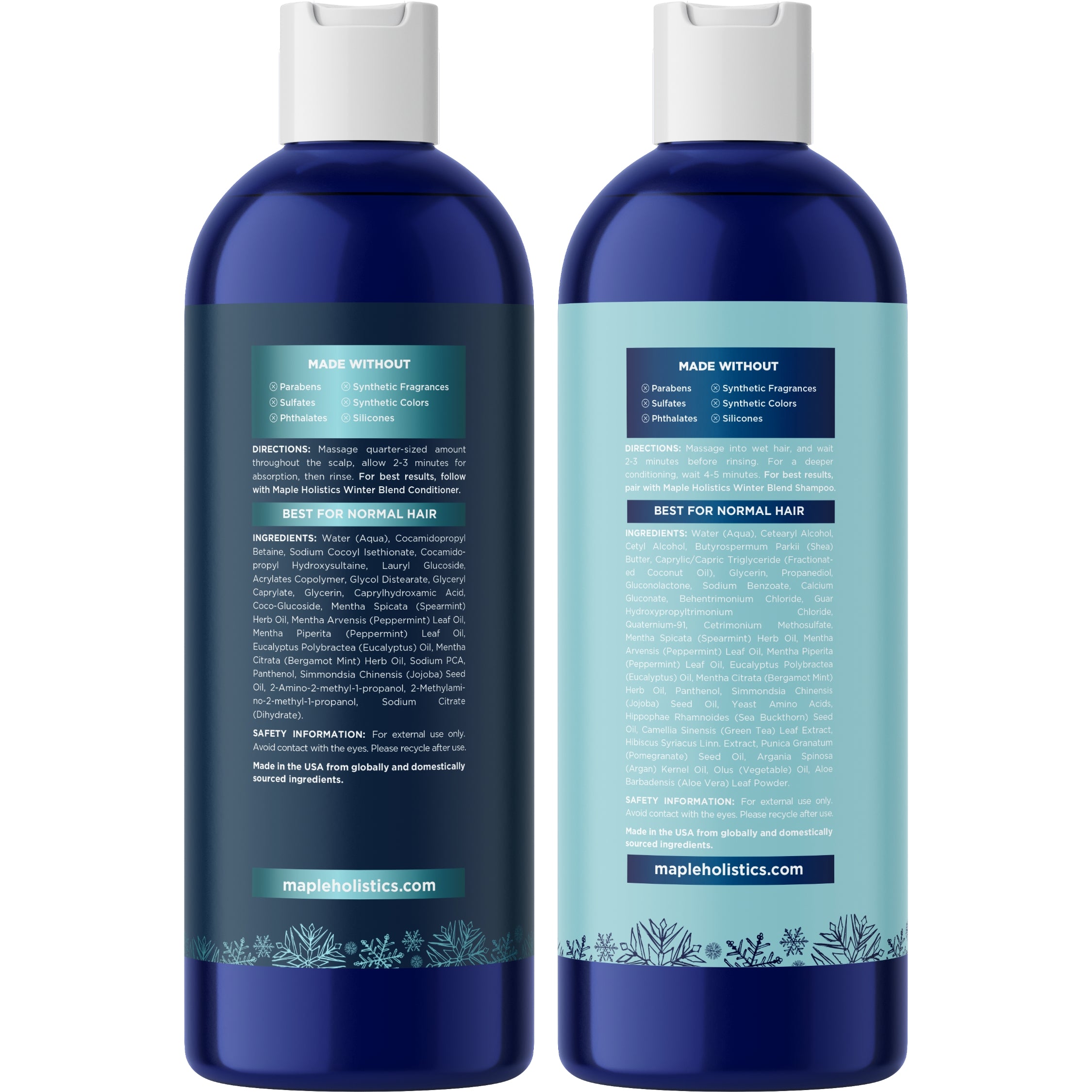 Winter Blend Shampoo & Conditioner Set for Dry Hair - Hydrating & Nourishing Hair Care Duo for Cold Weather | Perfect for Winter Hair Protection & Moisturizing