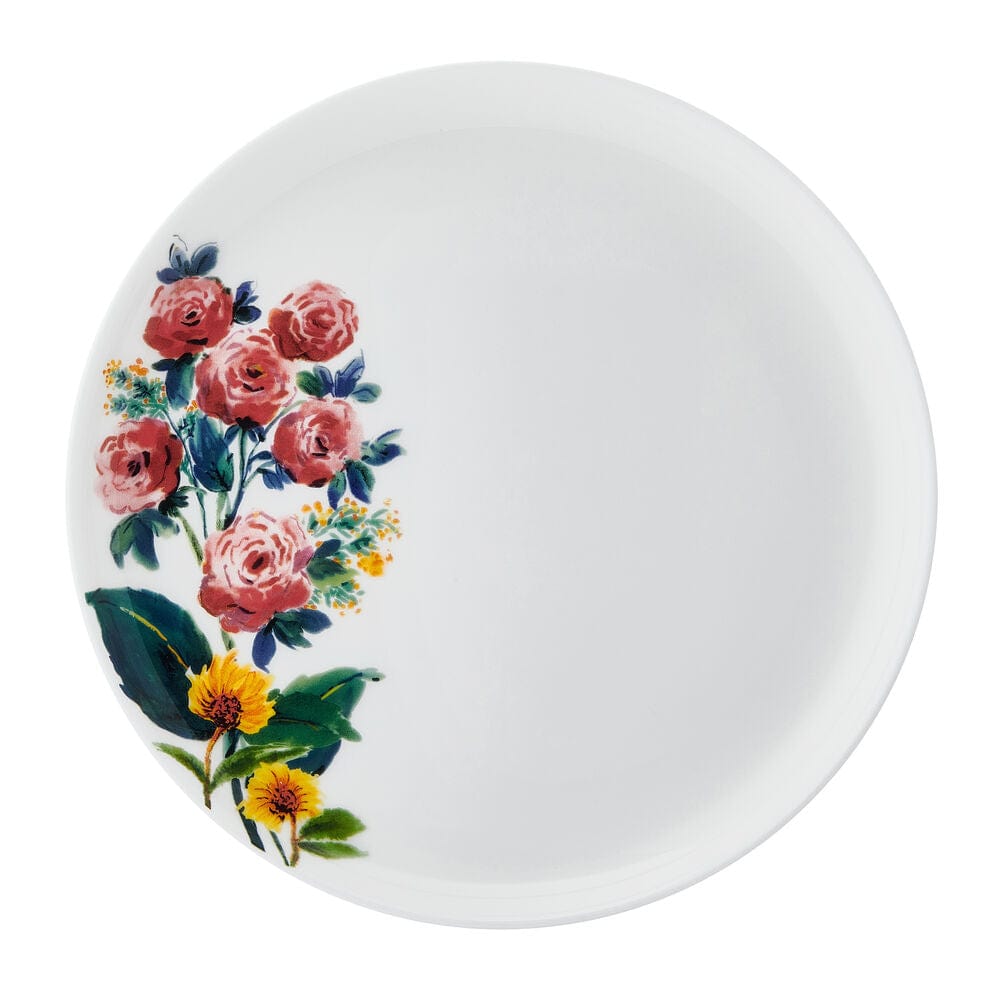 Garden of Petals 12-Piece Dinnerware Set - Porcelain Tableware Service for 4, Elegant Dinner Plates, Salad Plates, Bowls & Mugs - Perfect for Family Dinners, Holiday Entertaining & Restaurant-Style Dining