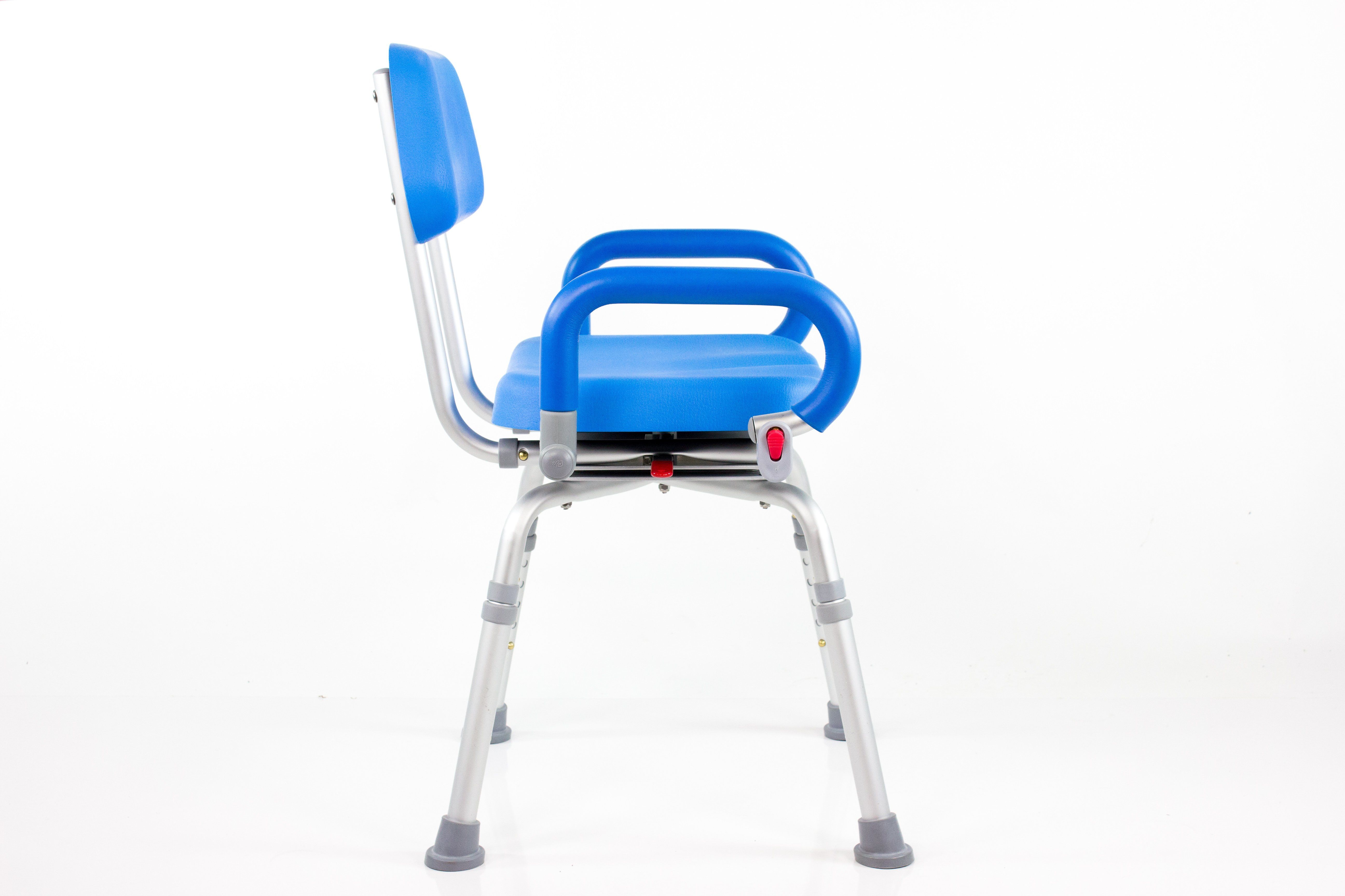 Revolution 360° Swivel Shower Chair for Elderly & Disabled - Adjustable Height Bath Seat with Non-Slip Rubber Tips for Safe Bathing & Showering - Ideal for Seniors, Physical Therapy & Mobility Assistance