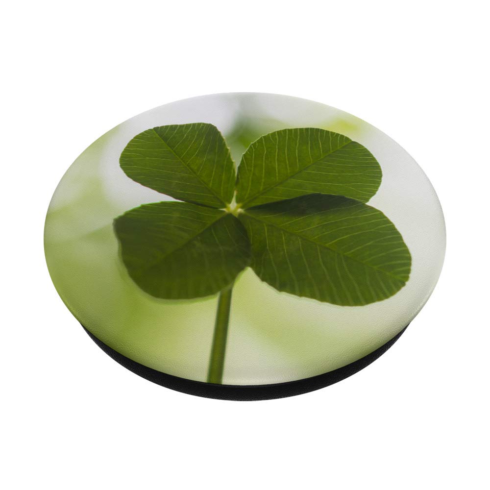 4 Leaf Clover Lucky Shamrock PopSockets PopGrip - Interchangeable Phone Grip & Stand for iPhone, Samsung, Smartphones - Perfect for St. Patrick's Day, Irish Gifts & Everyday Use