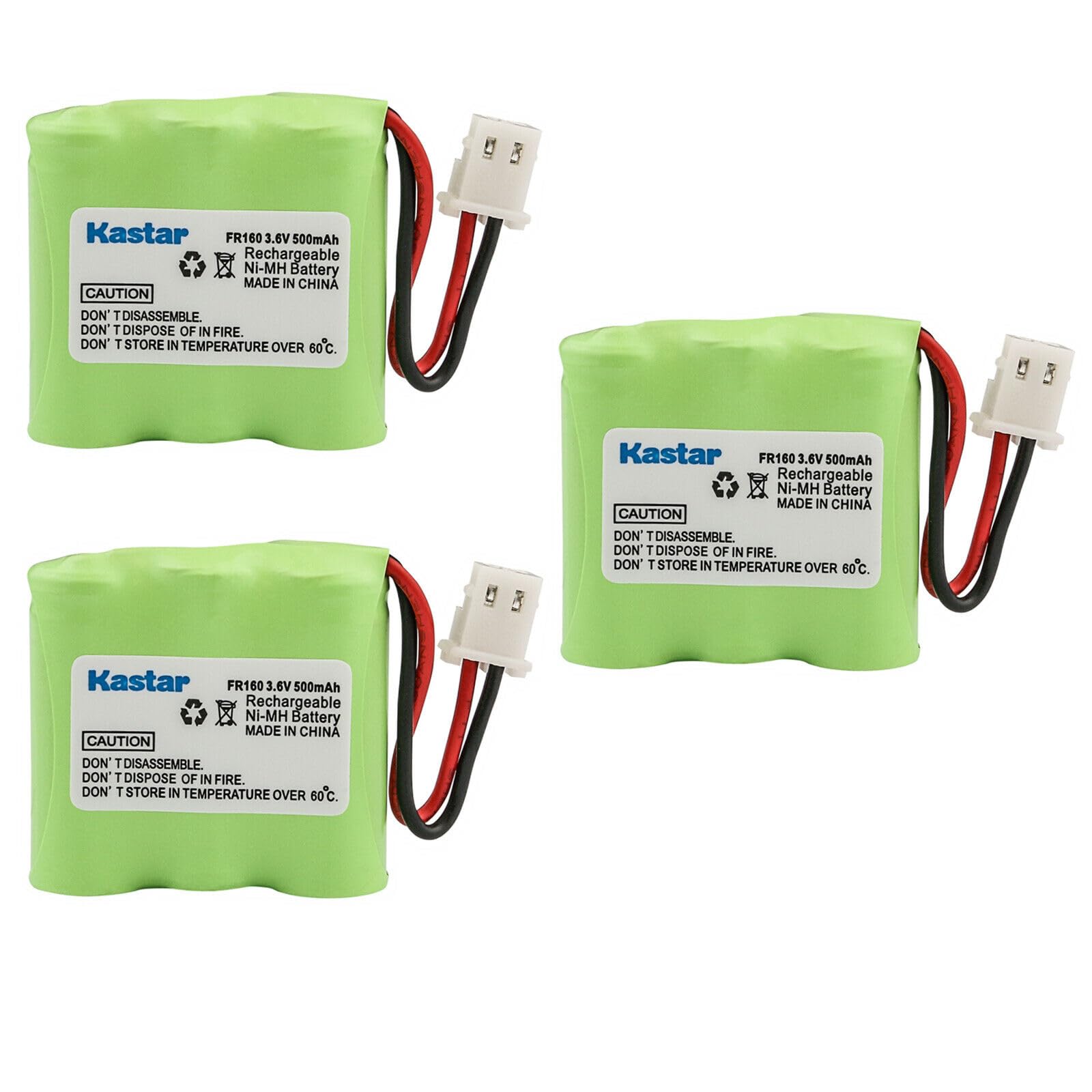 Kastar 3-Pack Ni-MH 2/3AAA 3.6V 500mAh Rechargeable Batteries - Compatible with Eton Microlink FR160, Scorpion, FRX1, FRX1D Weather Radios & Radio Shack 20-435 - Perfect for Emergency Preparedness & Outdoor Adventures