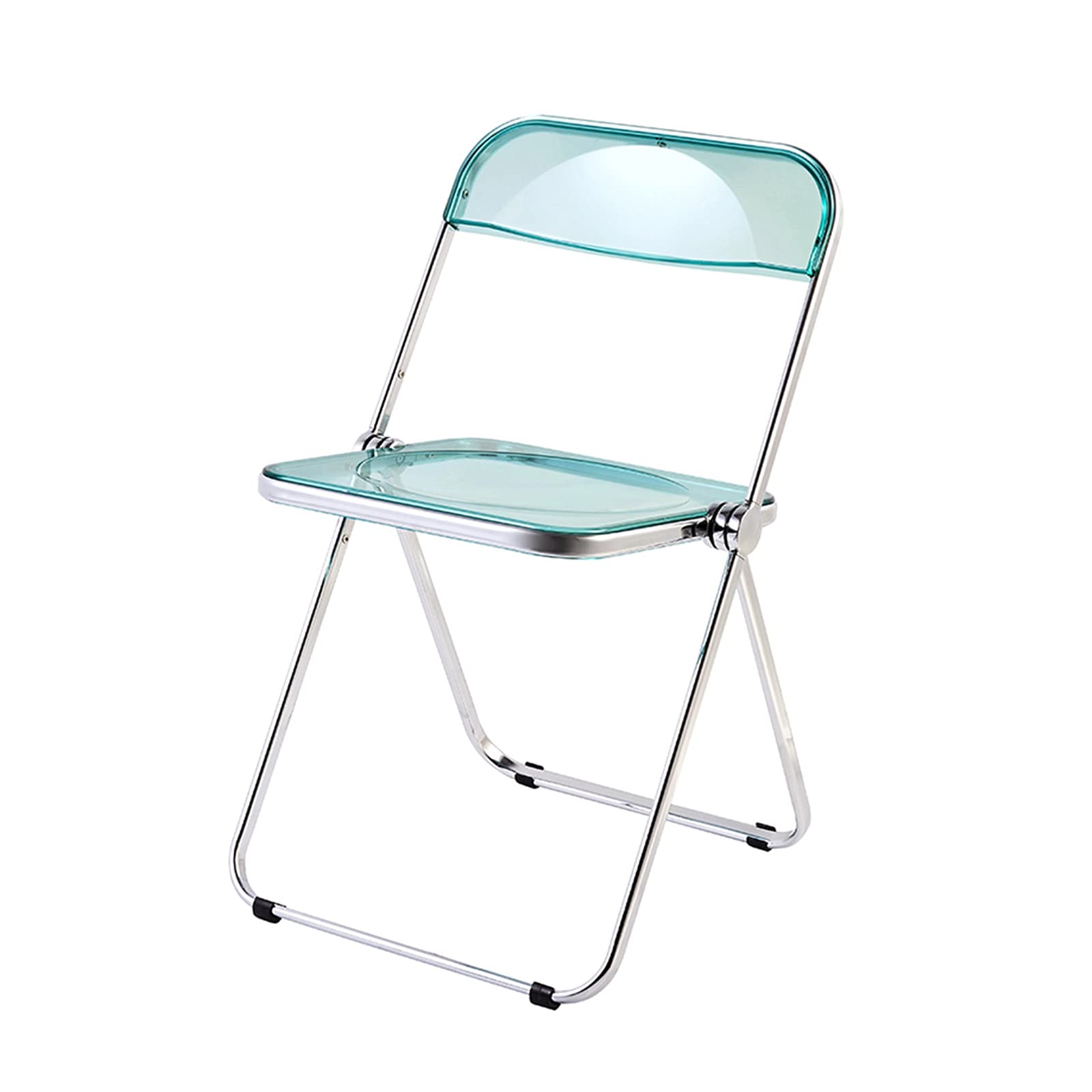 Acrylic Folding Stool - Heavy Duty & Portable Chair for Home, Office, Restaurant - Study Desk Seat, Outdoor Leisure & Indoor Use (Green)