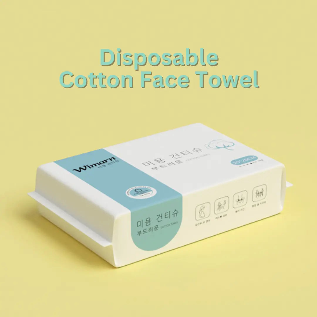 Soft Disposable Cotton Face Towels - 100% Natural & Hypoallergenic - Perfect for Travel, Gym & Skincare Routine