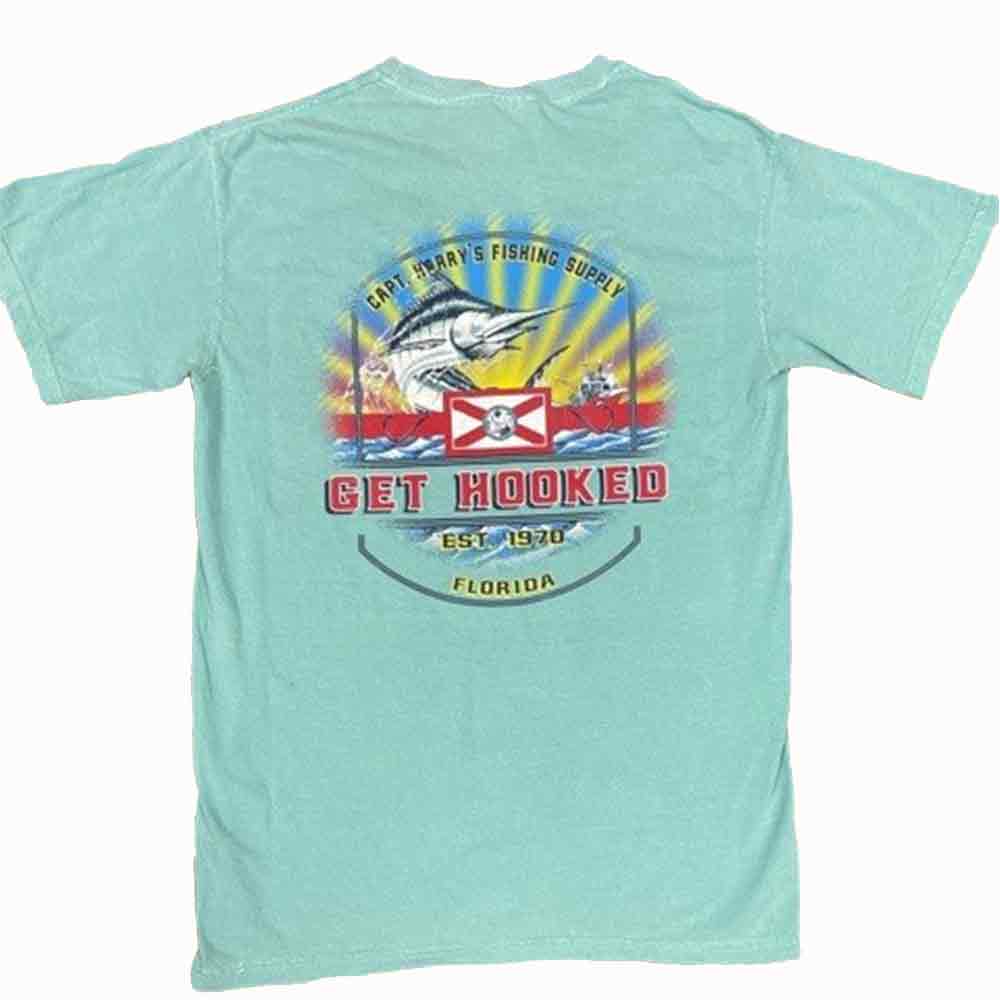 Driveline Marlin Short Sleeve T-Shirt for Men - Soft Cotton Crew Neck Tee in Seafoam Green | Casual Wear, Street Style & Everyday Comfort