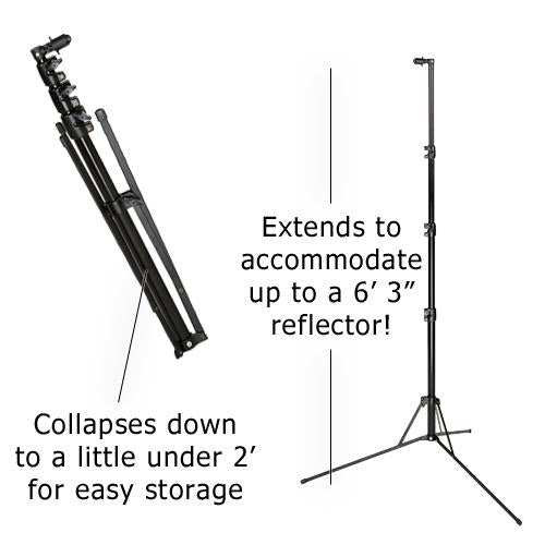 Fotodiox Collapsible Portable Backdrop Kit with 2.1m Stand - 8x14ft Chromakey Green Muslin Background for Photography, Video Studio & Live Streaming