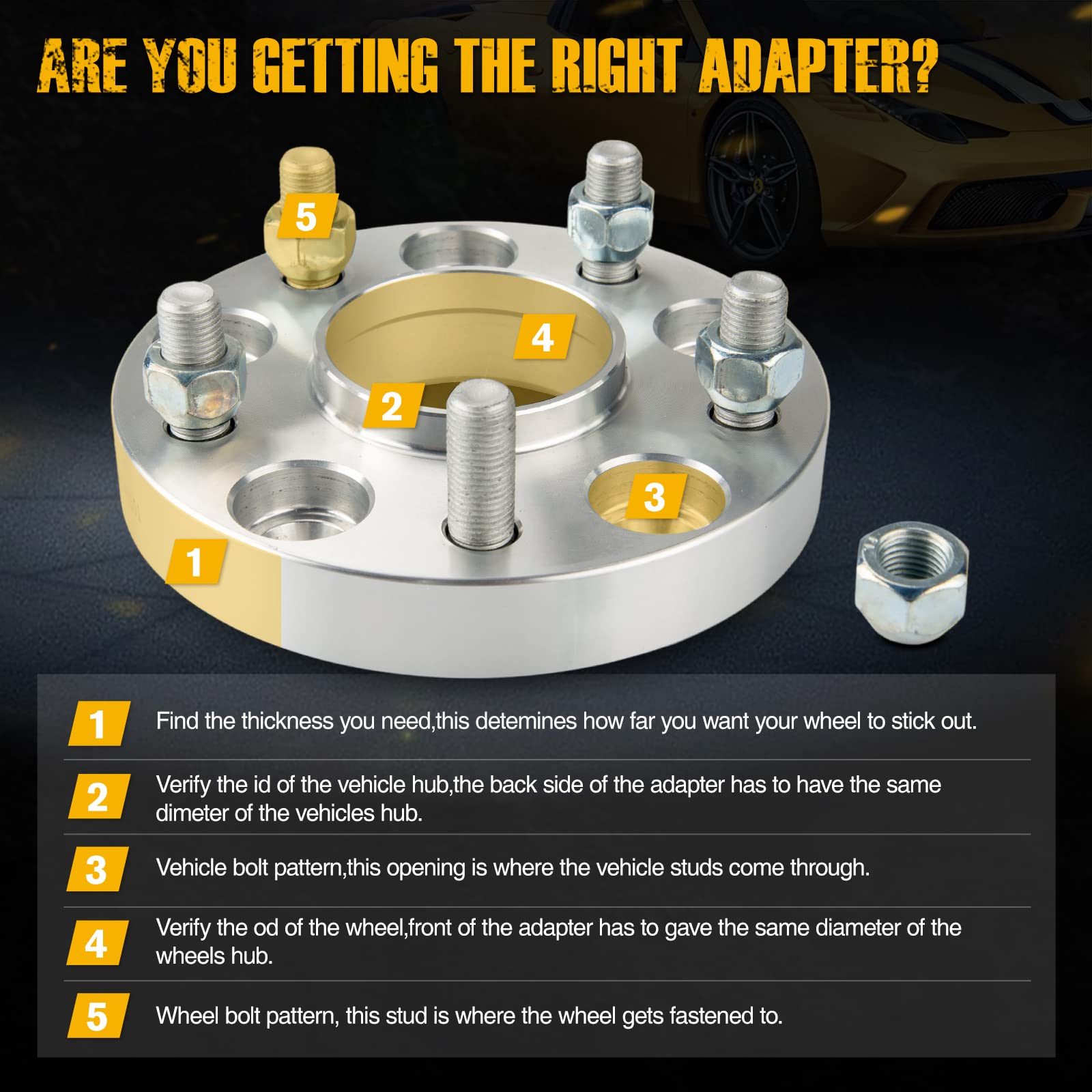 PHILTOP 5x5 Wheel Spacers 1