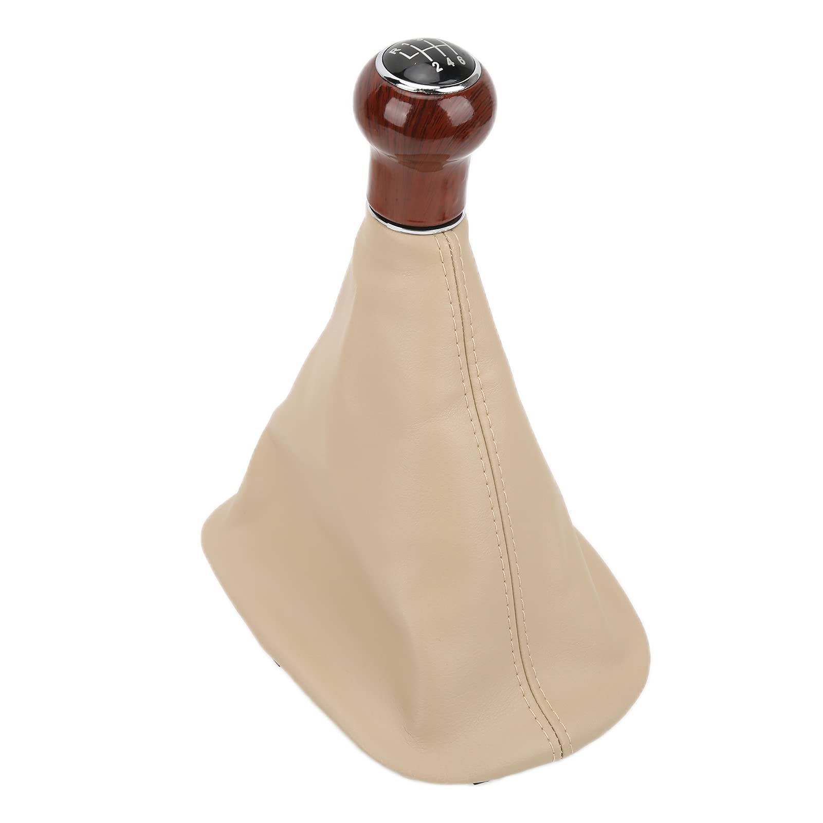 Keenso PU Leather Gear Shift Knob - 6 Speed Dustproof Cover for Cars