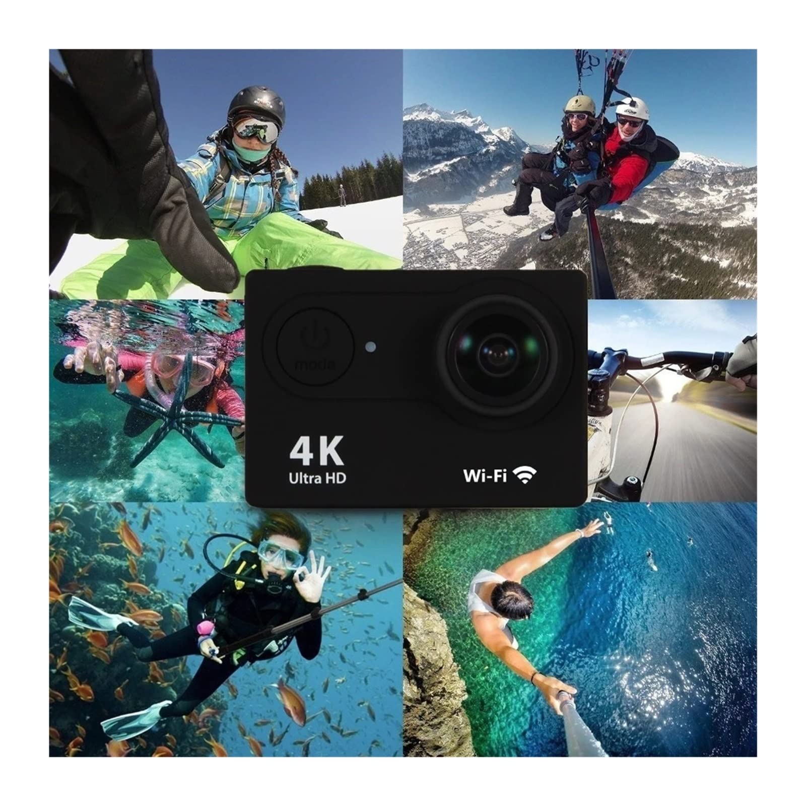 4K Ultra HD Action Camera with Image Stabilization - H9R Waterproof Sports Camera, Remote Control, Helmet Mount, High Frame Rate for Underwater, Diving, Surfing, Skiing & Adventure Recording