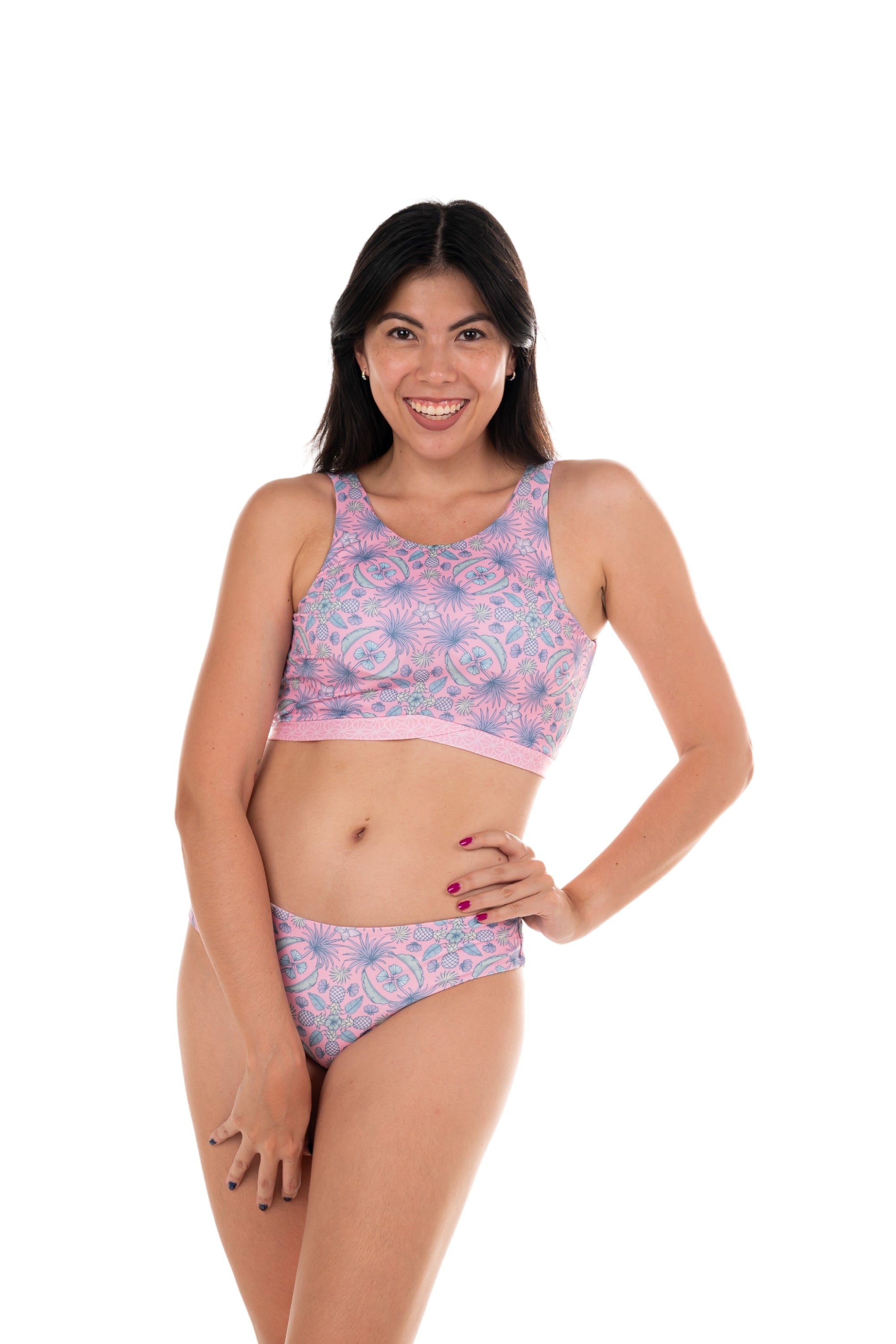Juno High Neck Reversible Swim & Sport Top - Perfect for Swimming, Yoga, and Outdoor Activities