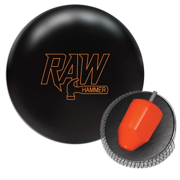Hammer Raw Black Solid Bowling Ball for Professional & Recreational Bowlers - Perfect for League Play, Tournaments, and Practice Sessions